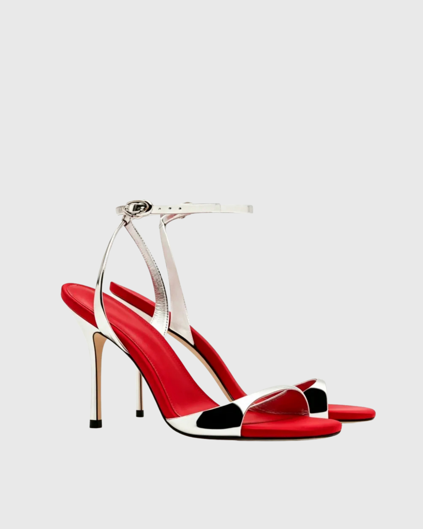 Kabecka Metallic Strap Sandals In Red