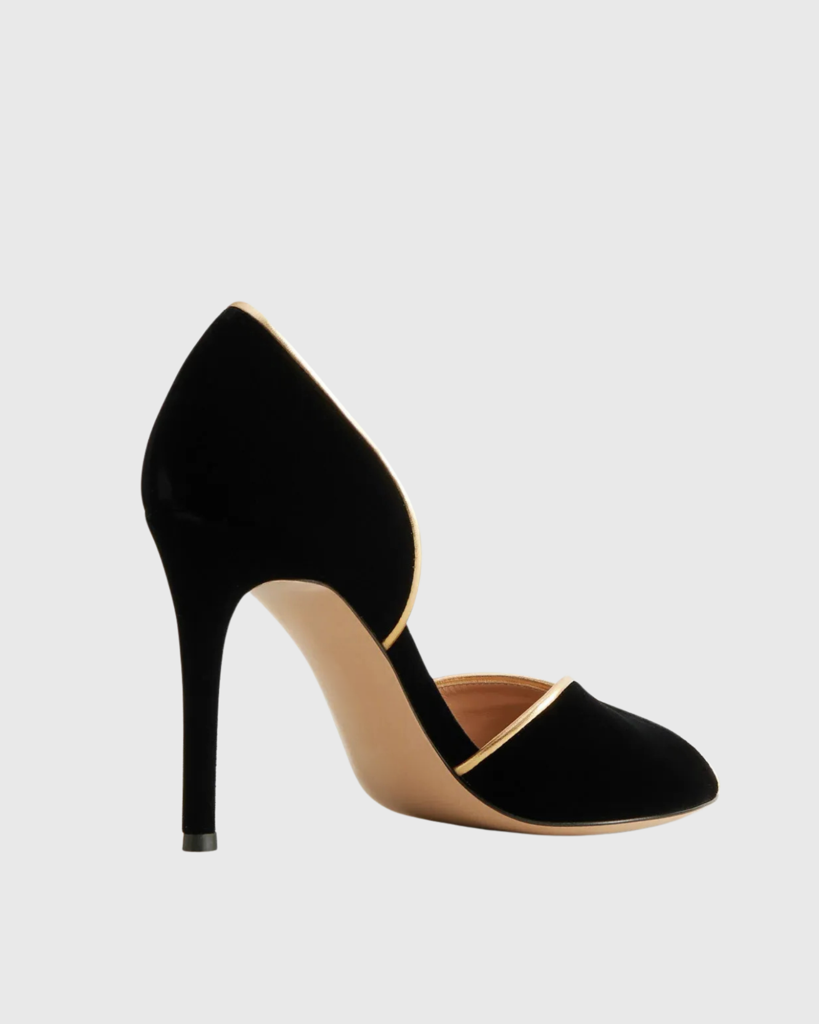 Kabibe Metallic Leather Trimmed Peep Toe Sandals In Black