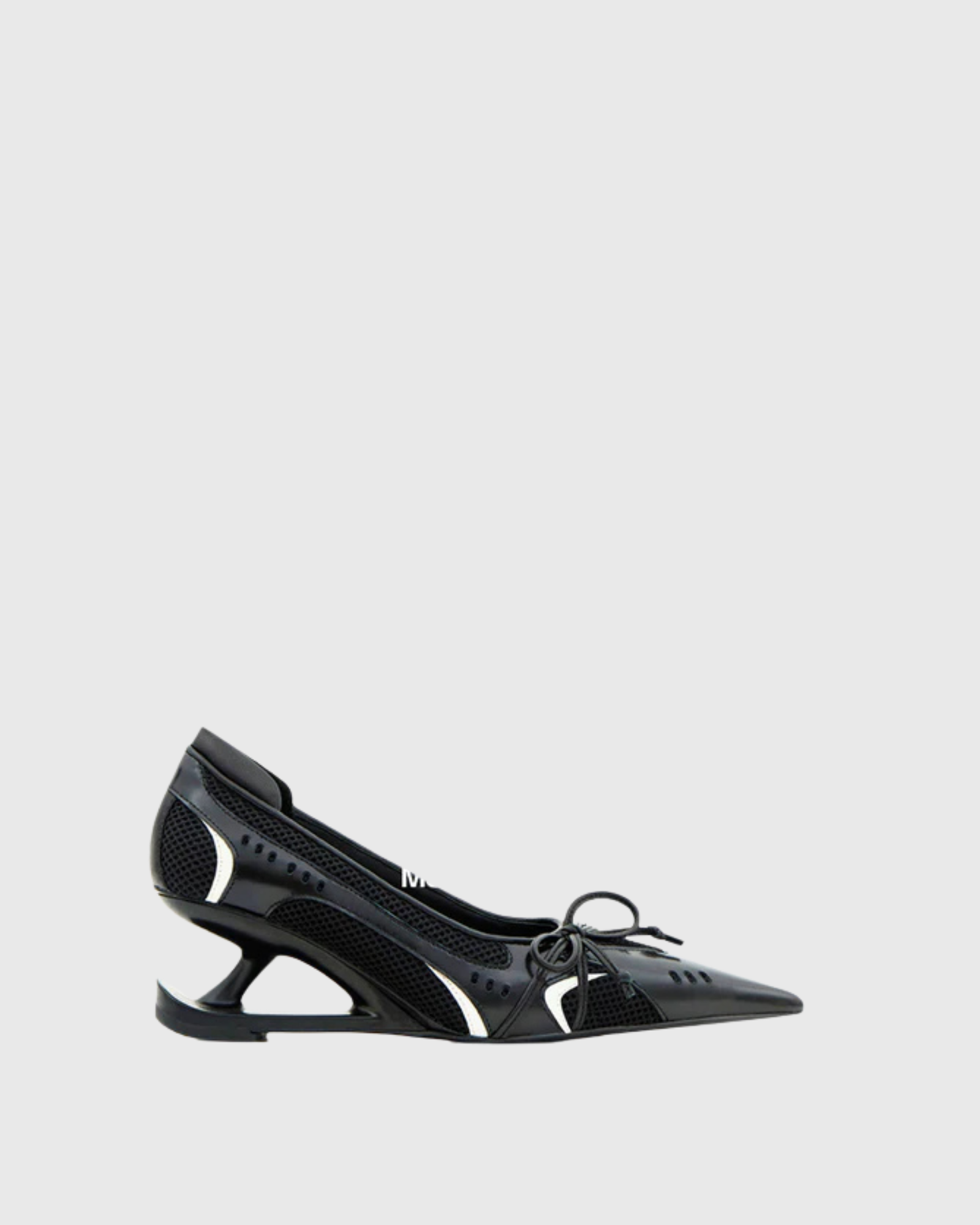 Avah Splicing Bow Sneaker Pumps In Black