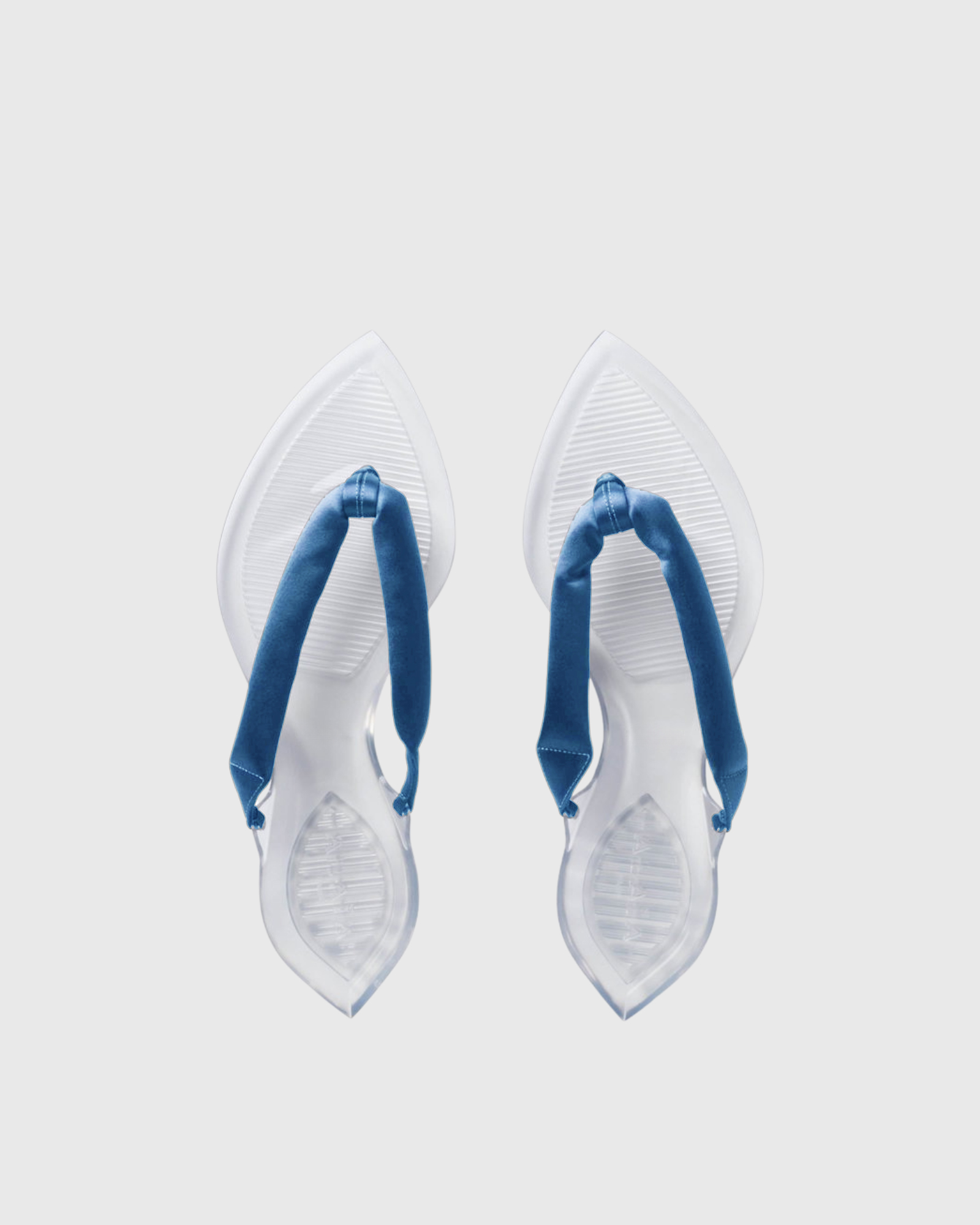 Solenne Jelly PVC Thong Slippers In Blue