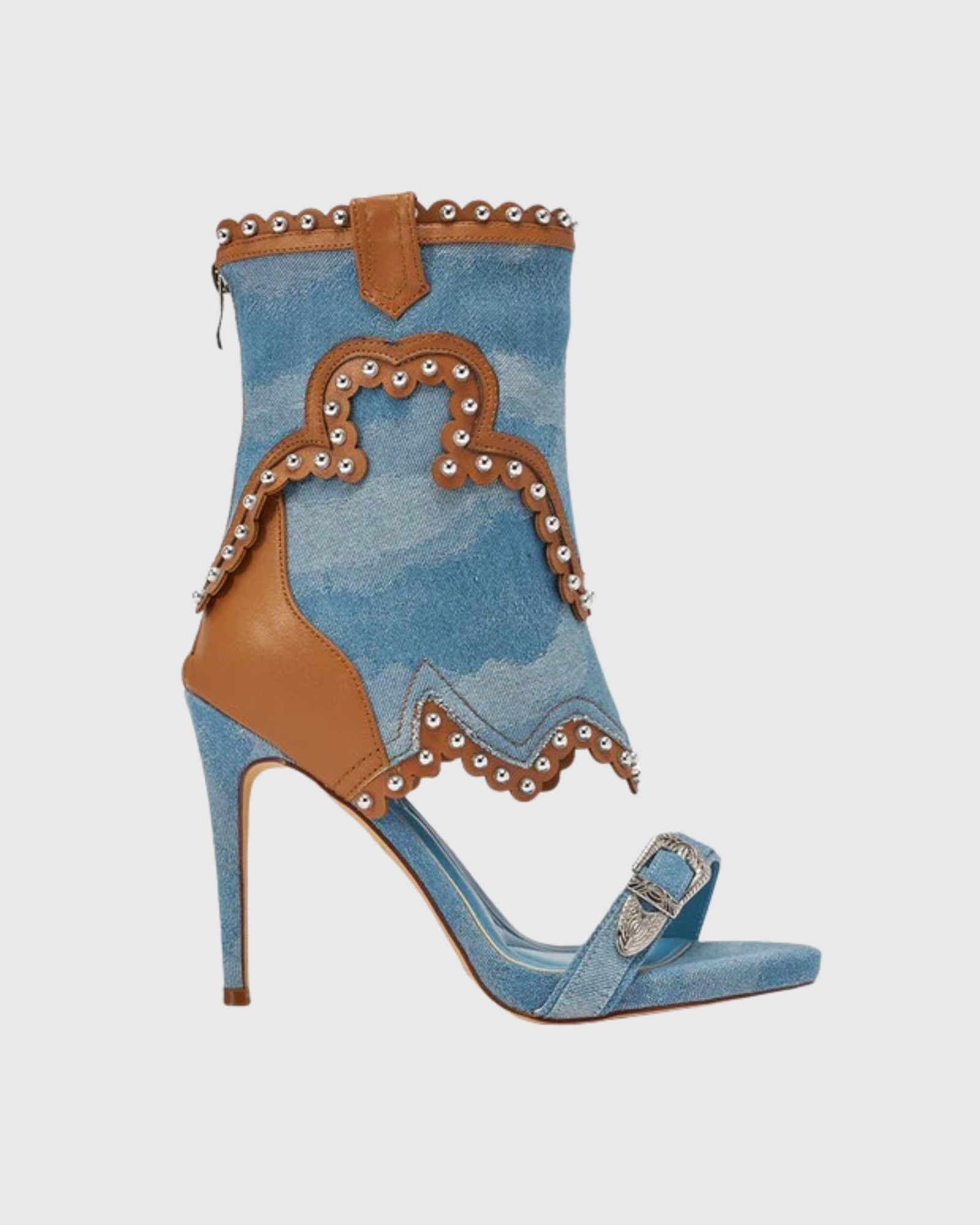 Iael Stud Cowboy Sandals In Blue