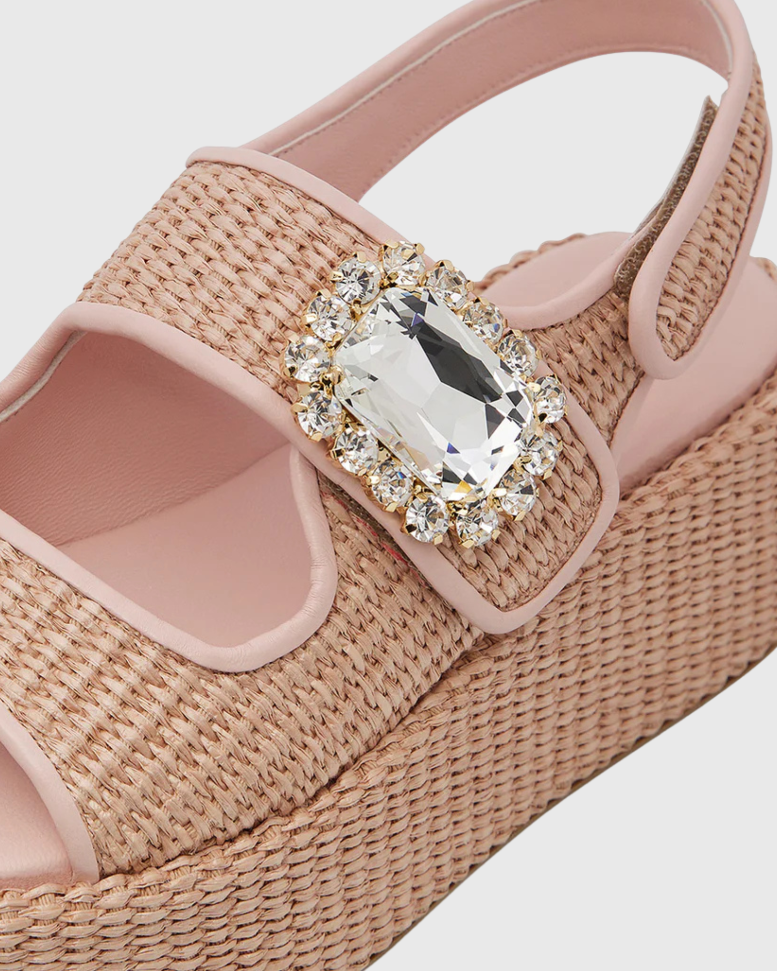 Jouri Woven Platform Sandals In Nude