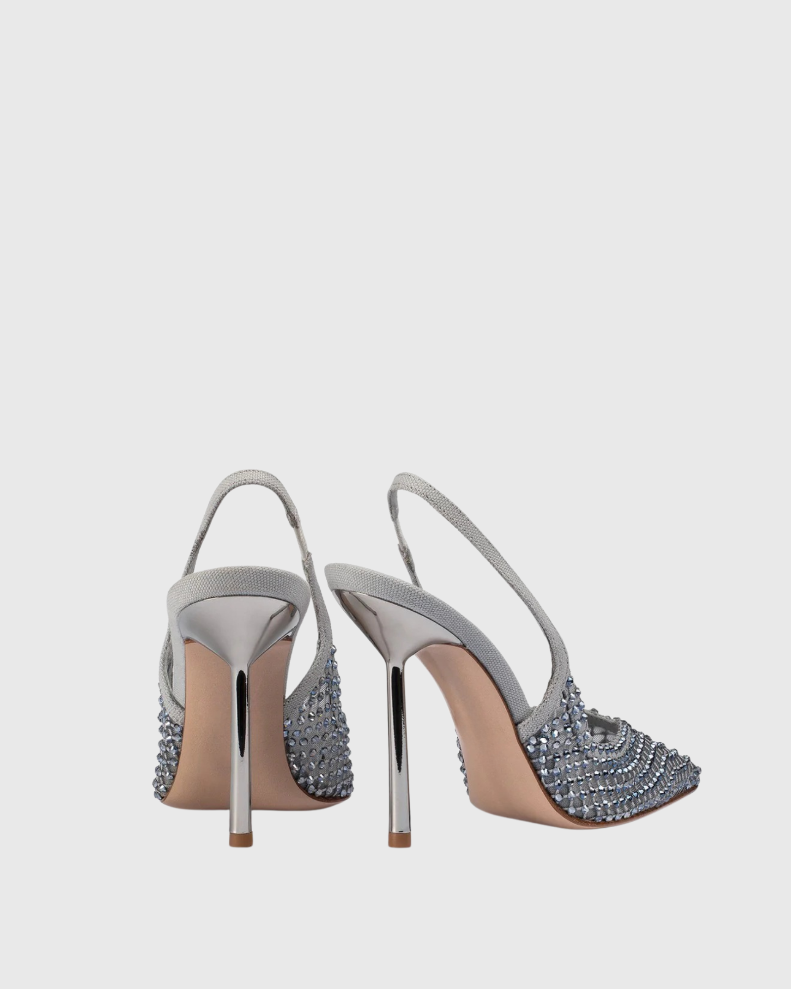 Soraya Rhinestone Sandals In Silver