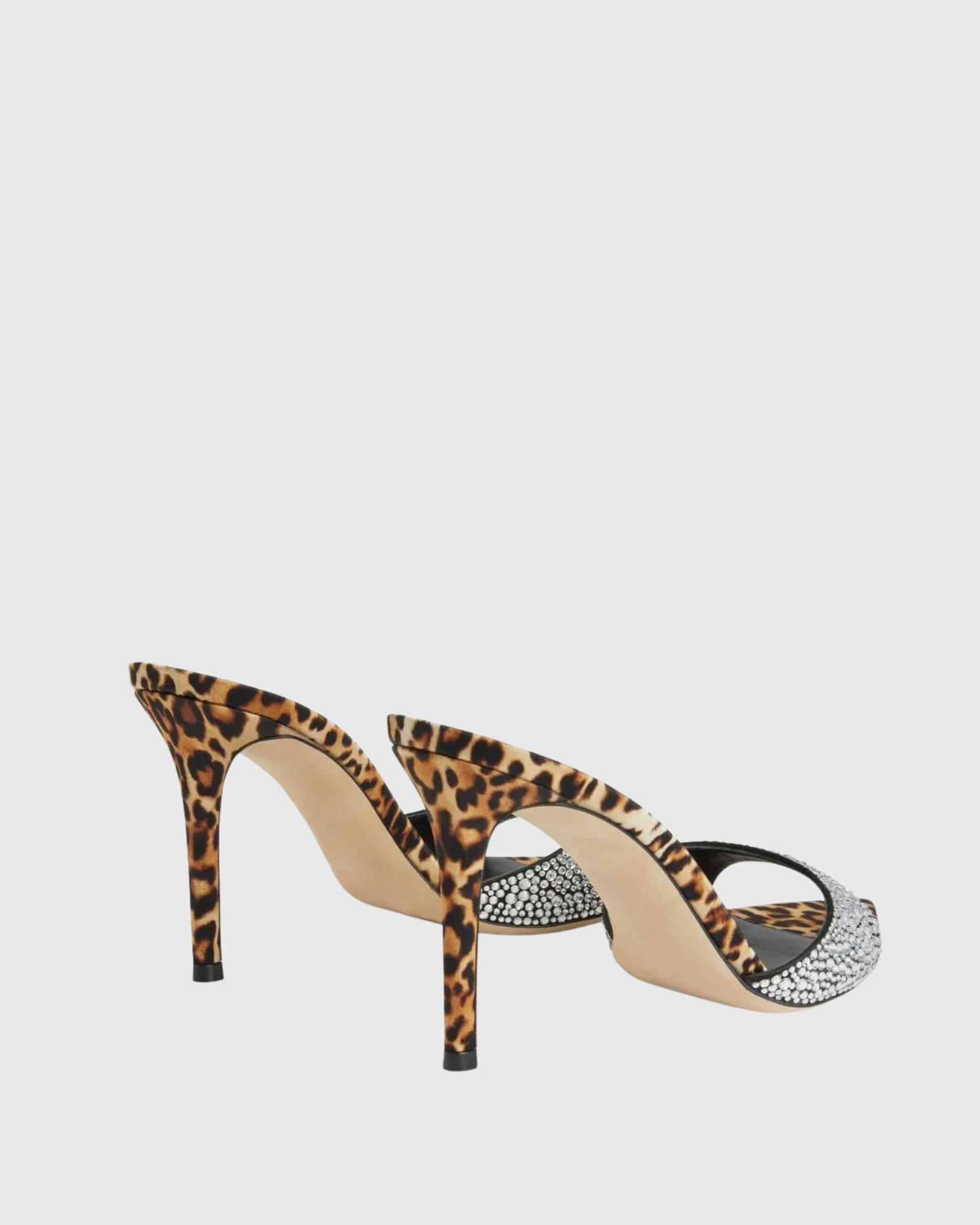 Amara Leopard Crystal Pointed Mules