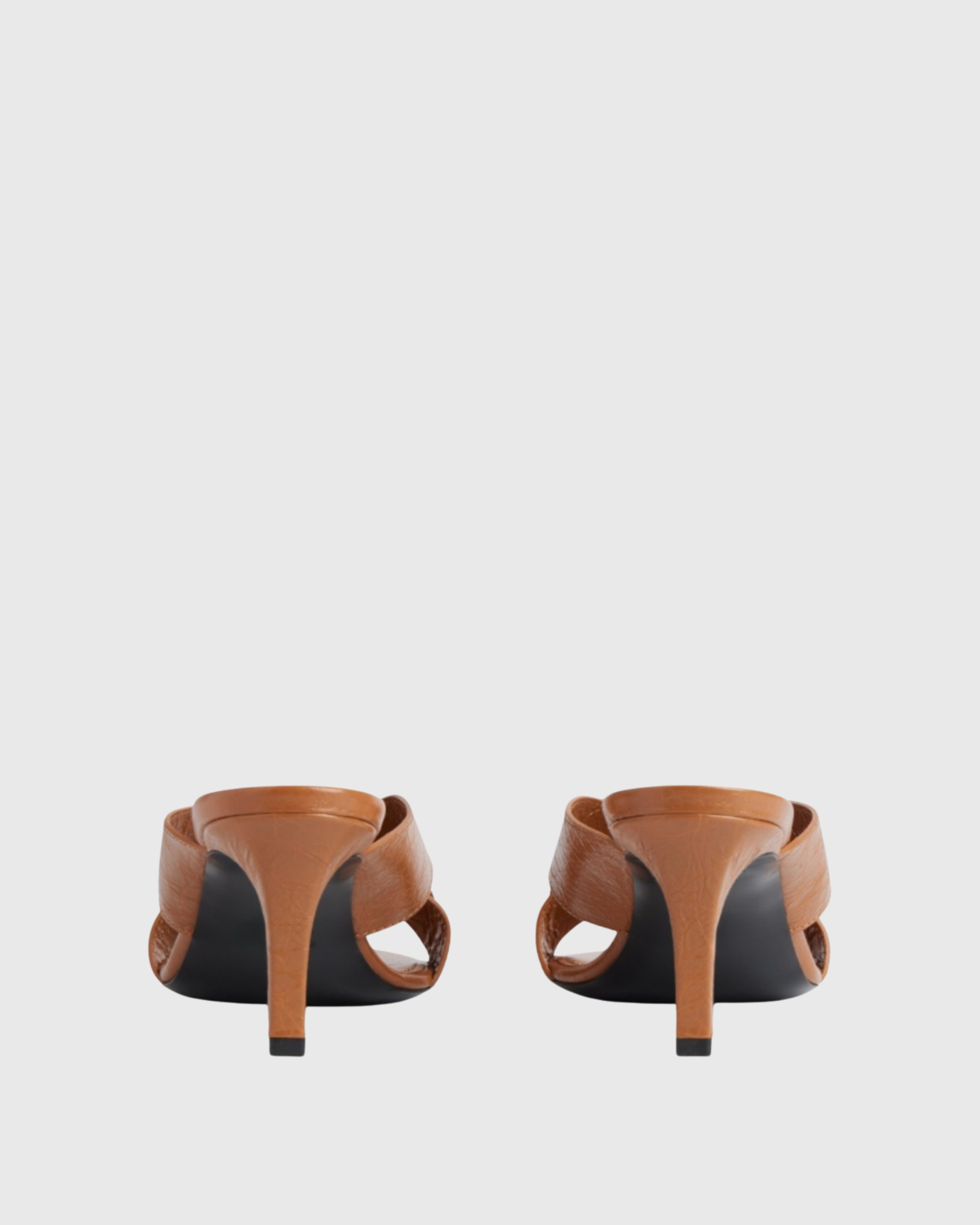 Ravelle Studded Leather Mules In Tan