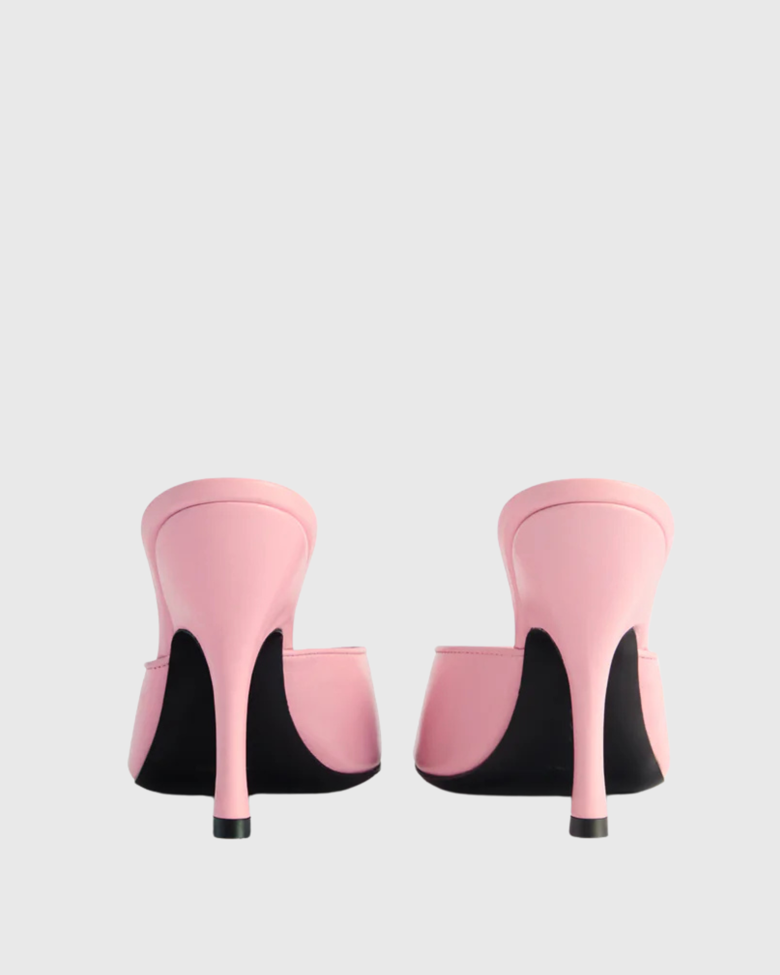 Lecia Peep Toe Mules In Pink