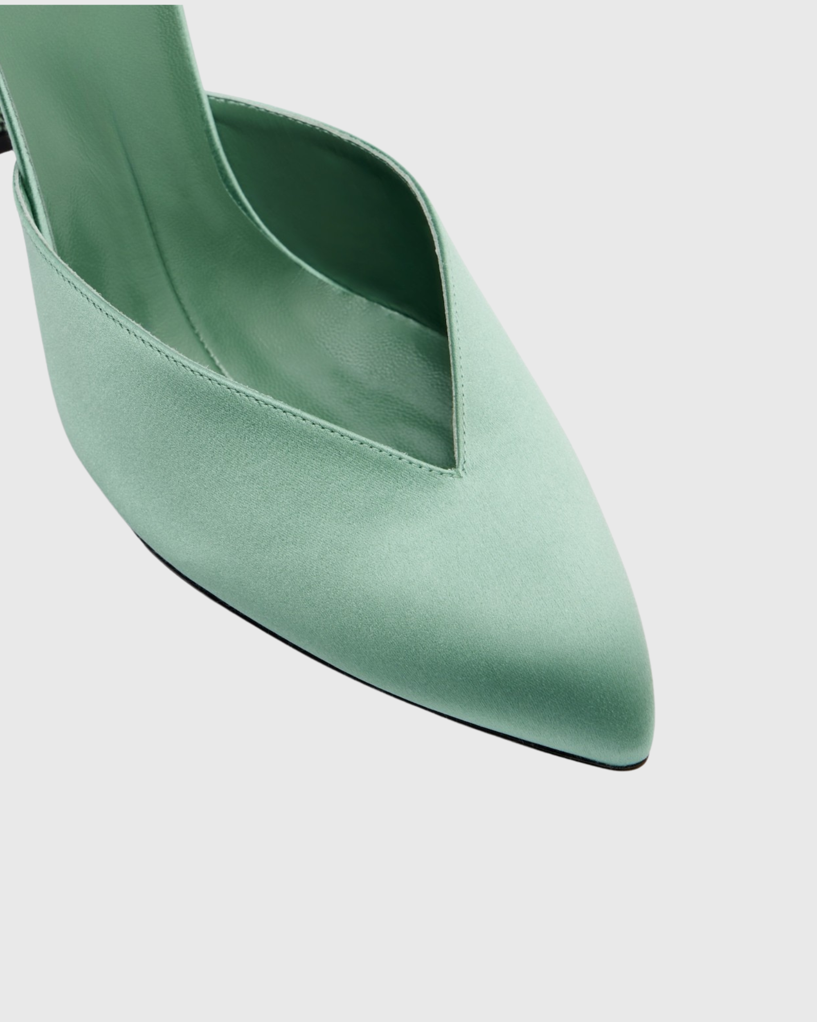 Lahja Satin Mules In Mint