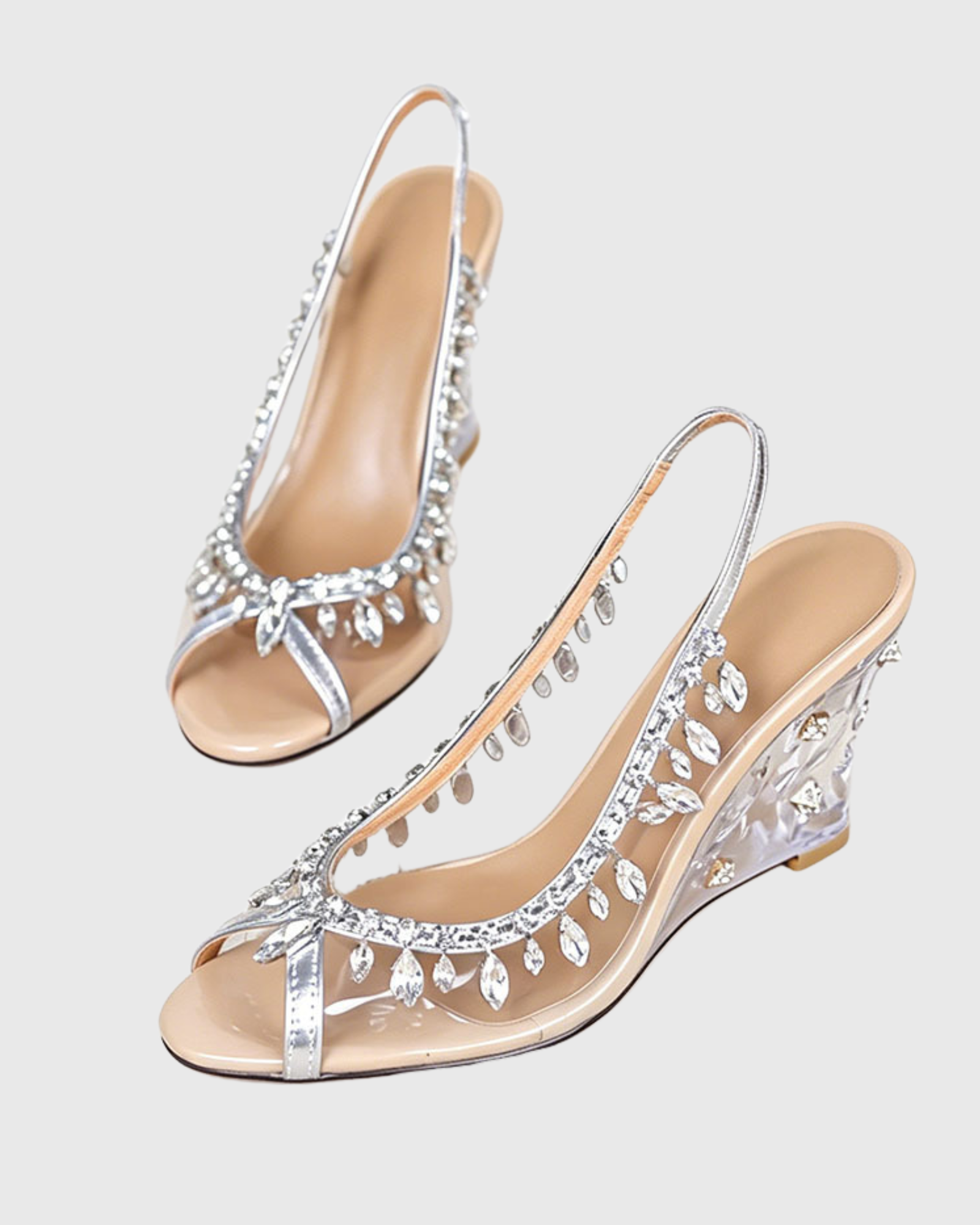 Maddi Crystal Fringe Slingback Pumps