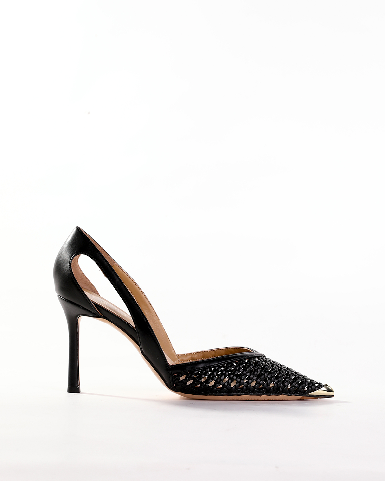 Balla Woven Cutout Pumps In Black