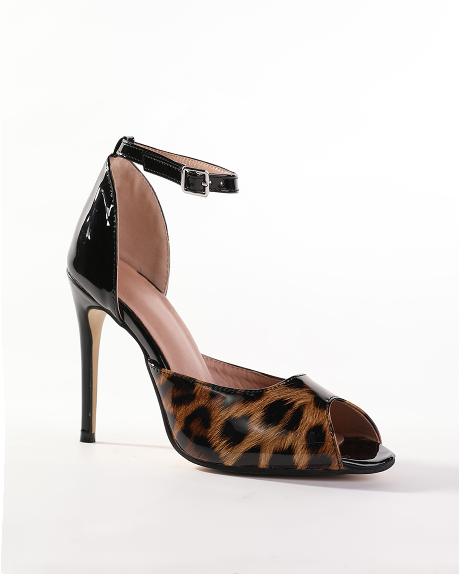 Lucy Leopard Print Splicing Pumps