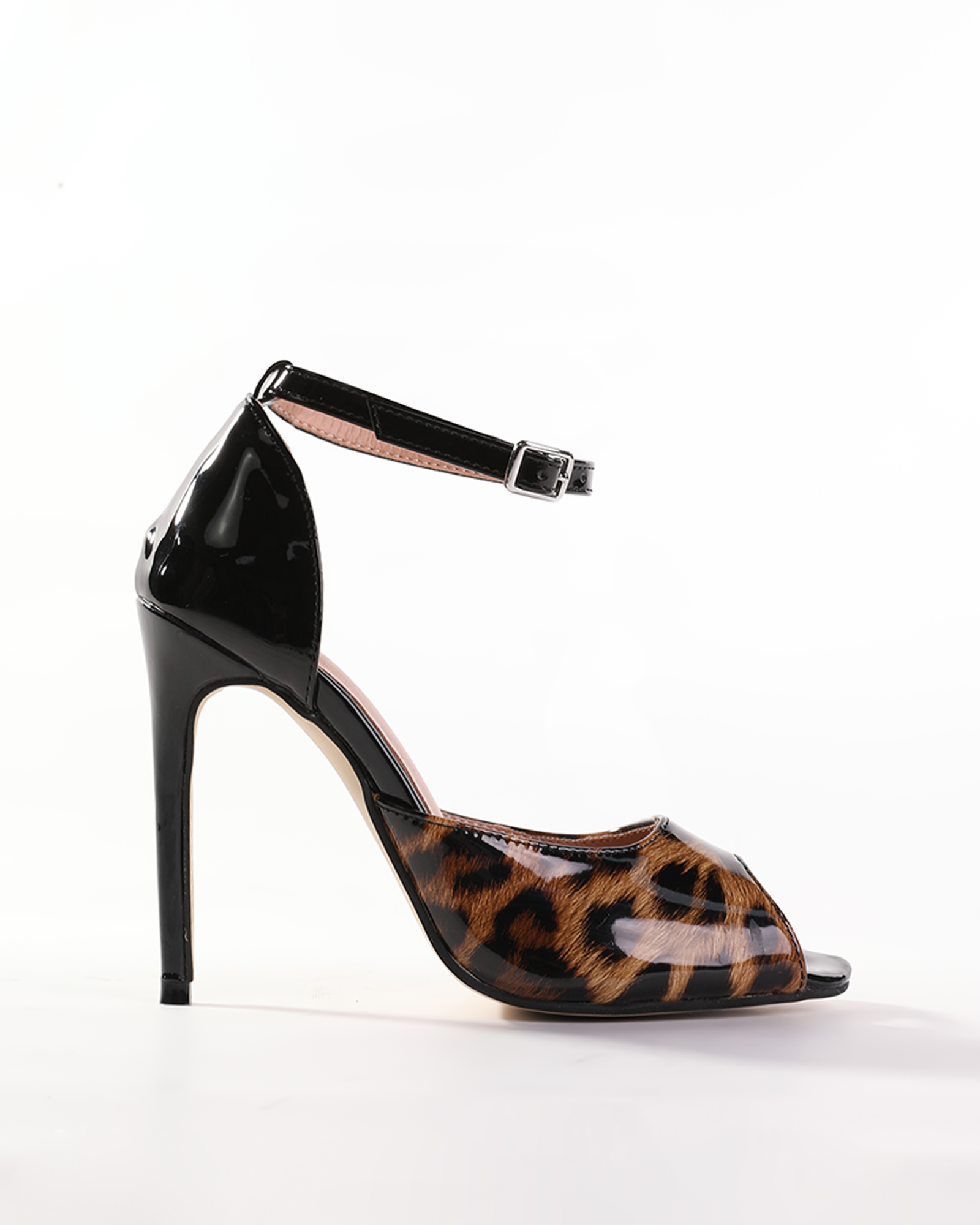 Lucy Leopard Print Splicing Pumps