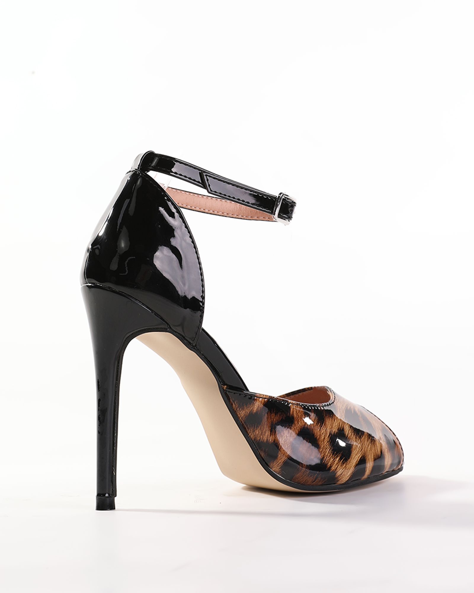 Lucy Leopard Print Splicing Pumps