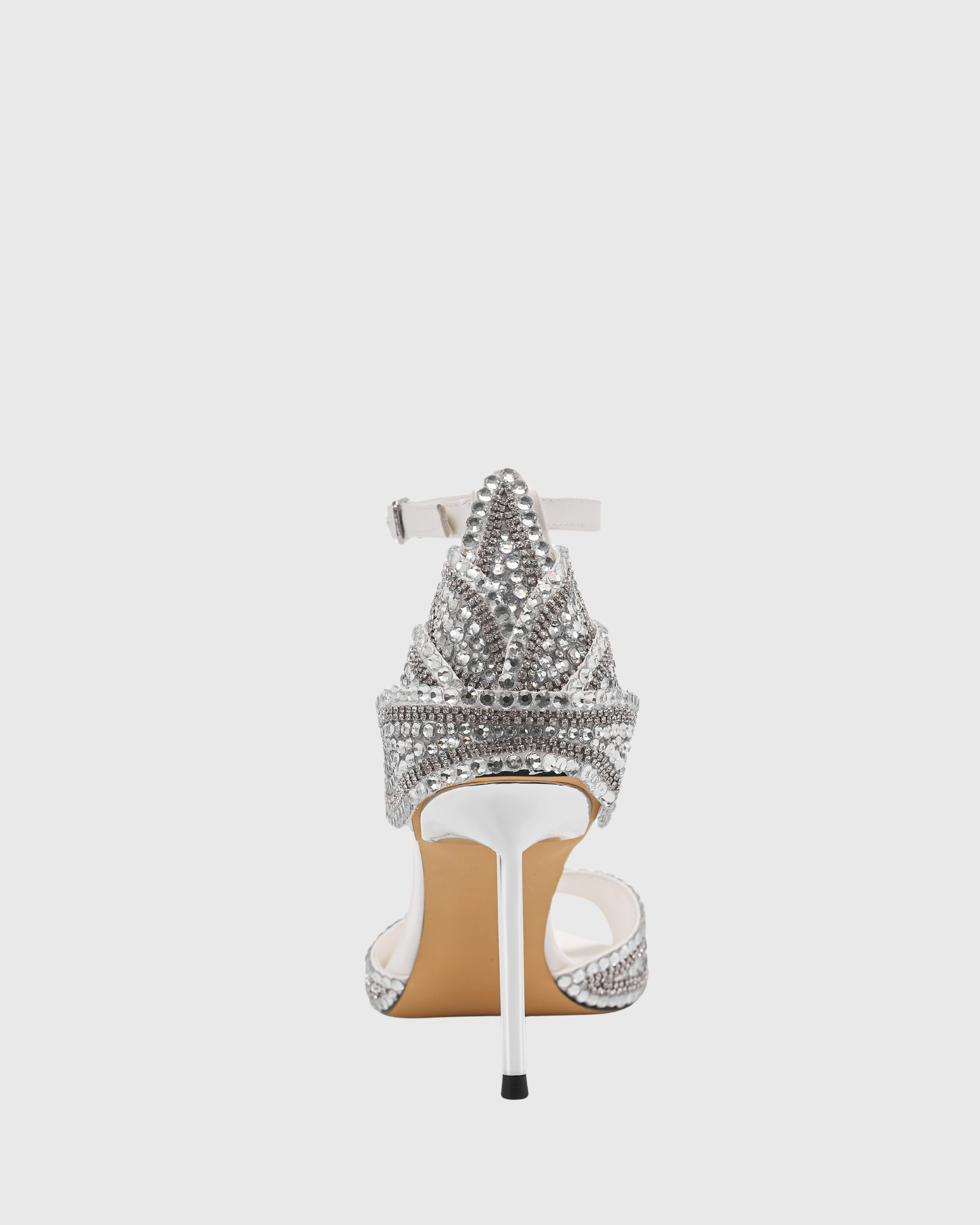 Cressida Flower Rhinestone Sandals In Silver