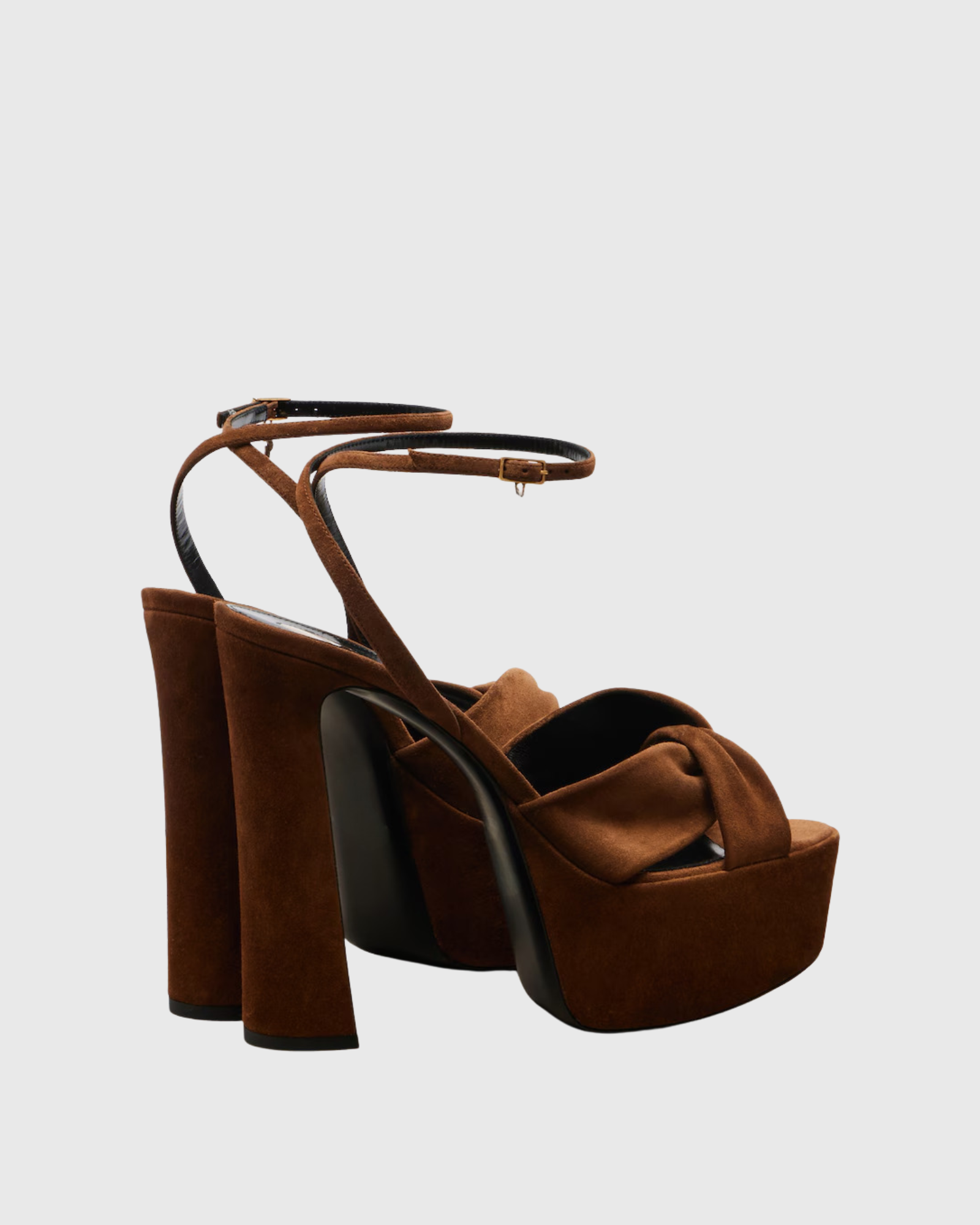 Mille Knot Platform Stap Sandals In Brown