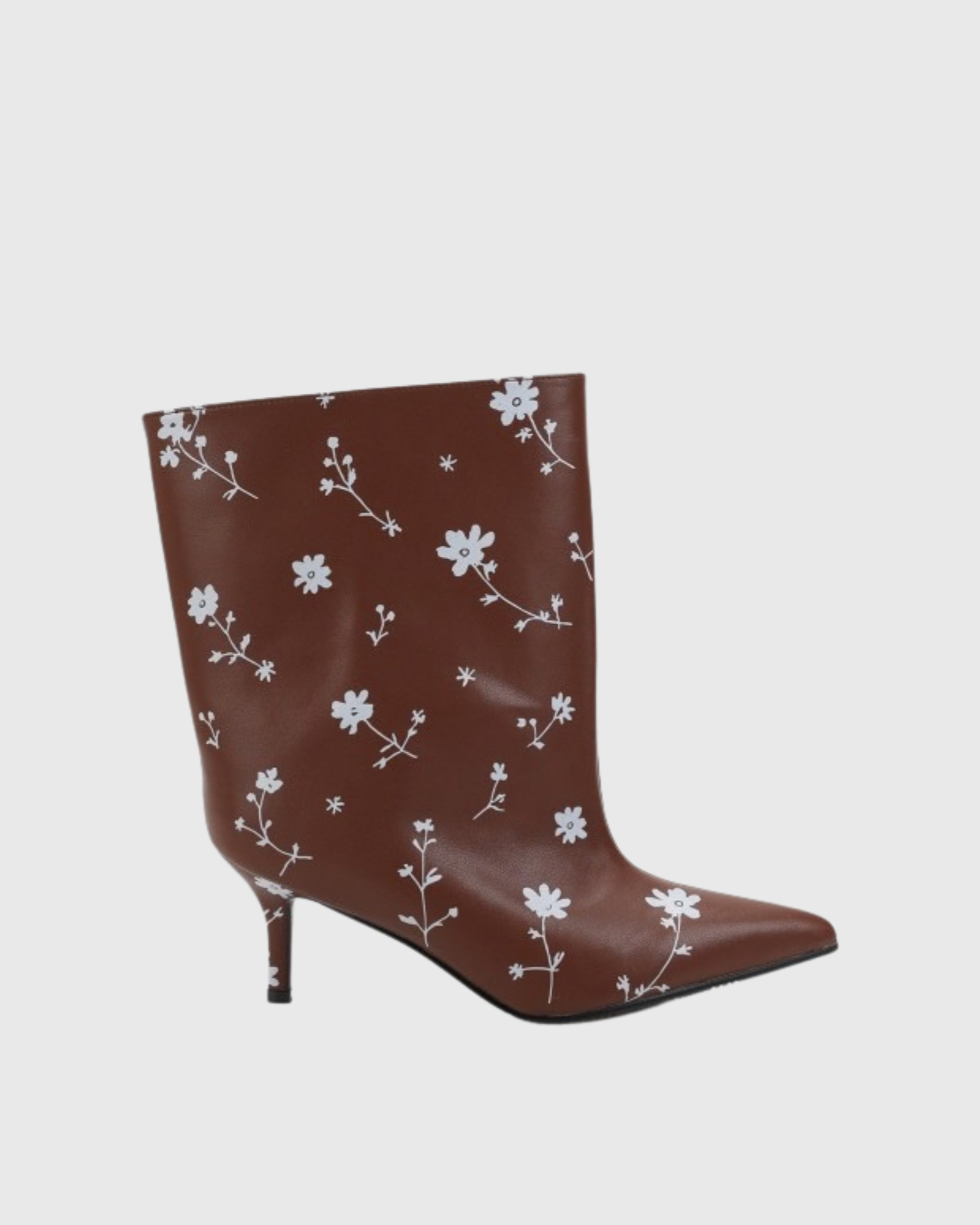 Ishvi Flower Knee Hight Boot In Brown