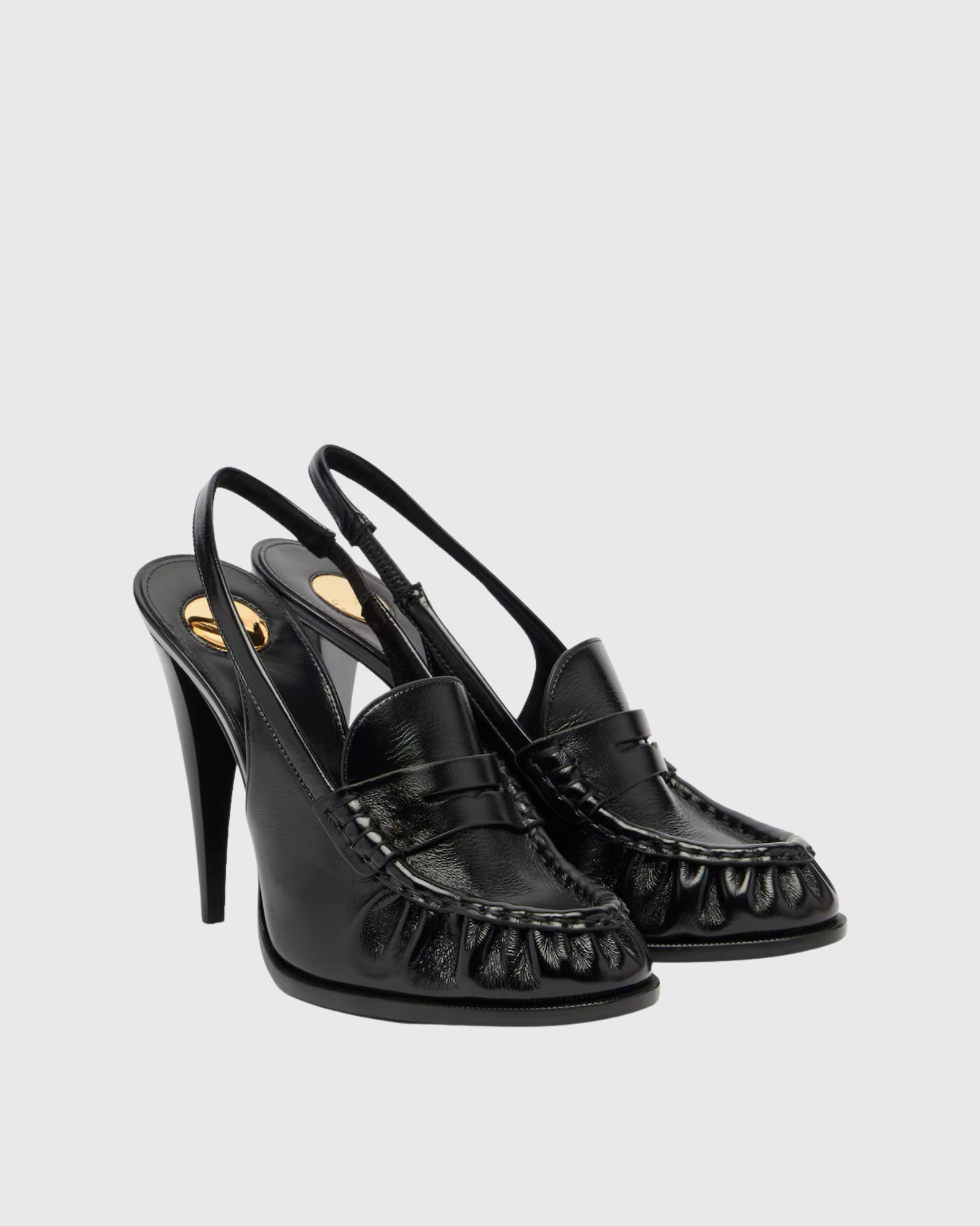 Peter Loafer Slingback Pumps In Black