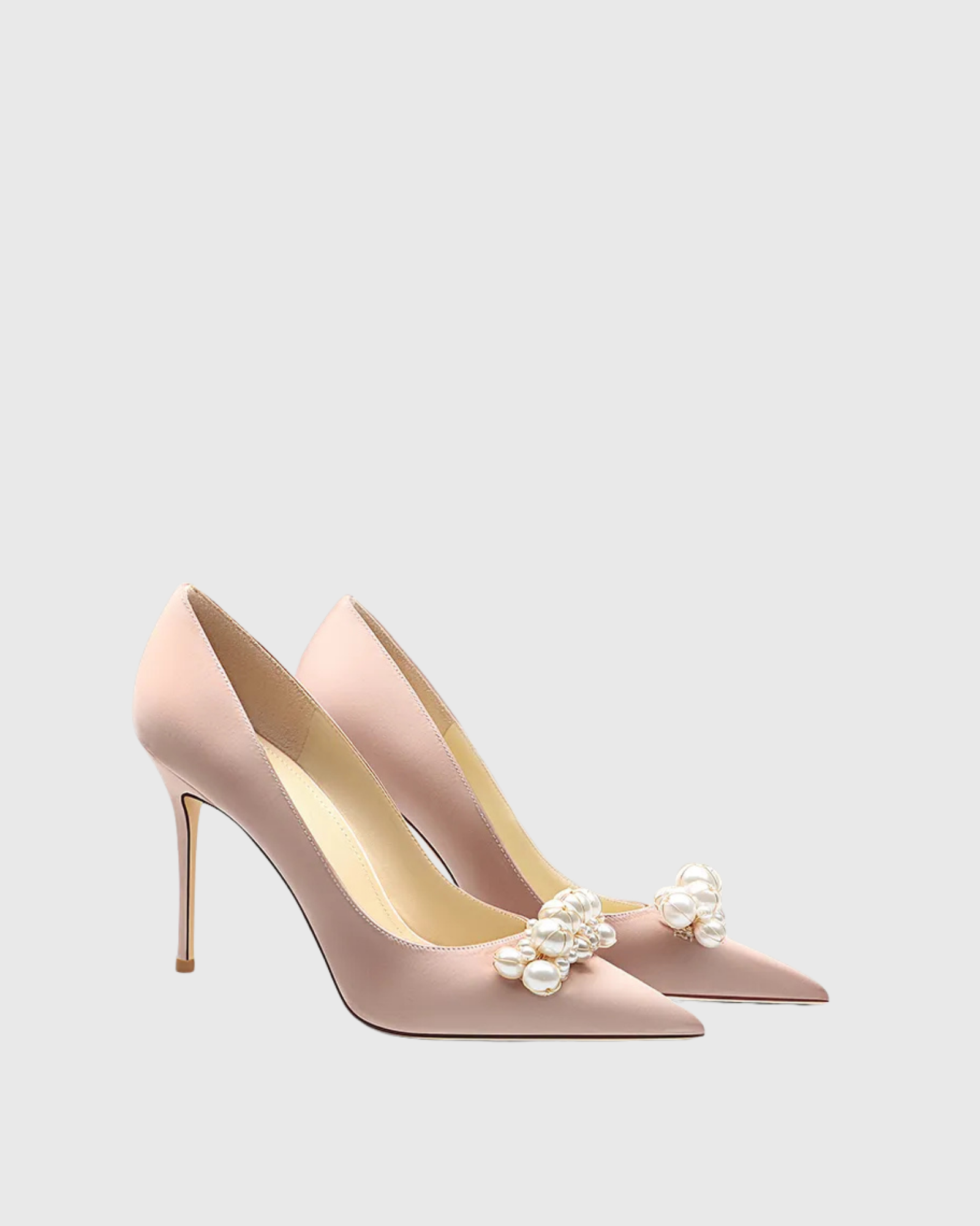 Sala Pearl Stain Pumps In Blush