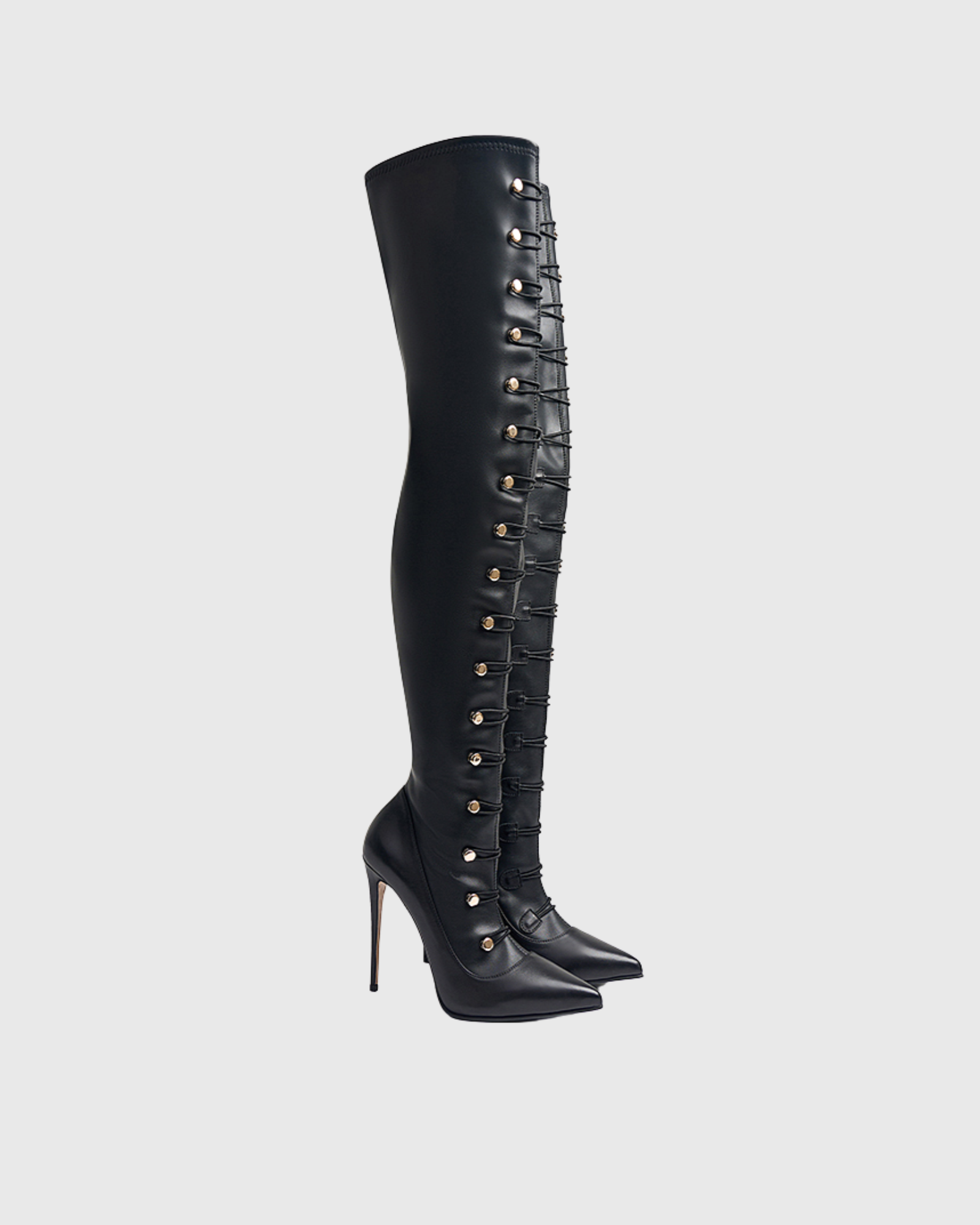 Najia Multi Strap Thigh High Boots