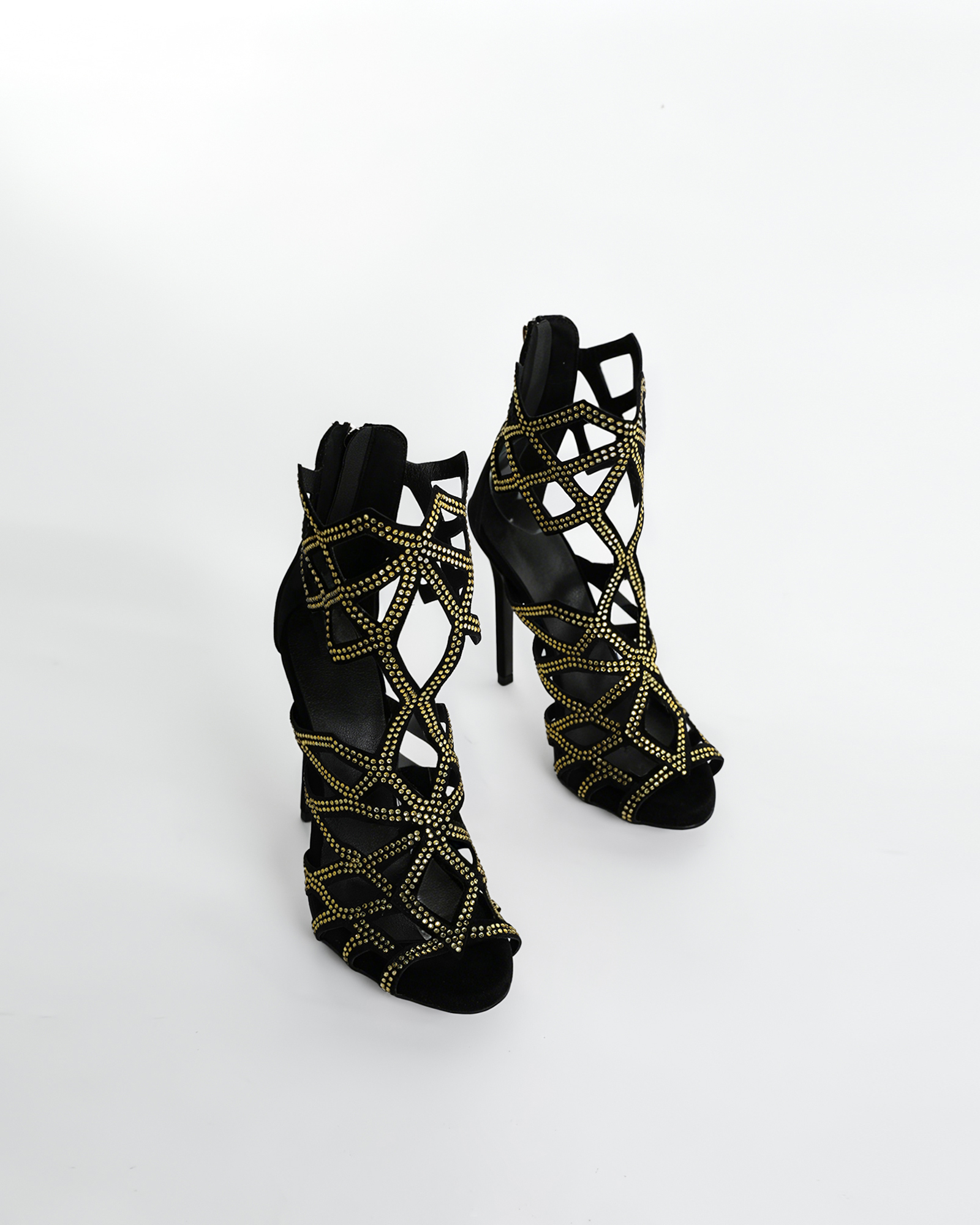 Igone Rhinestone Cage Sandals
