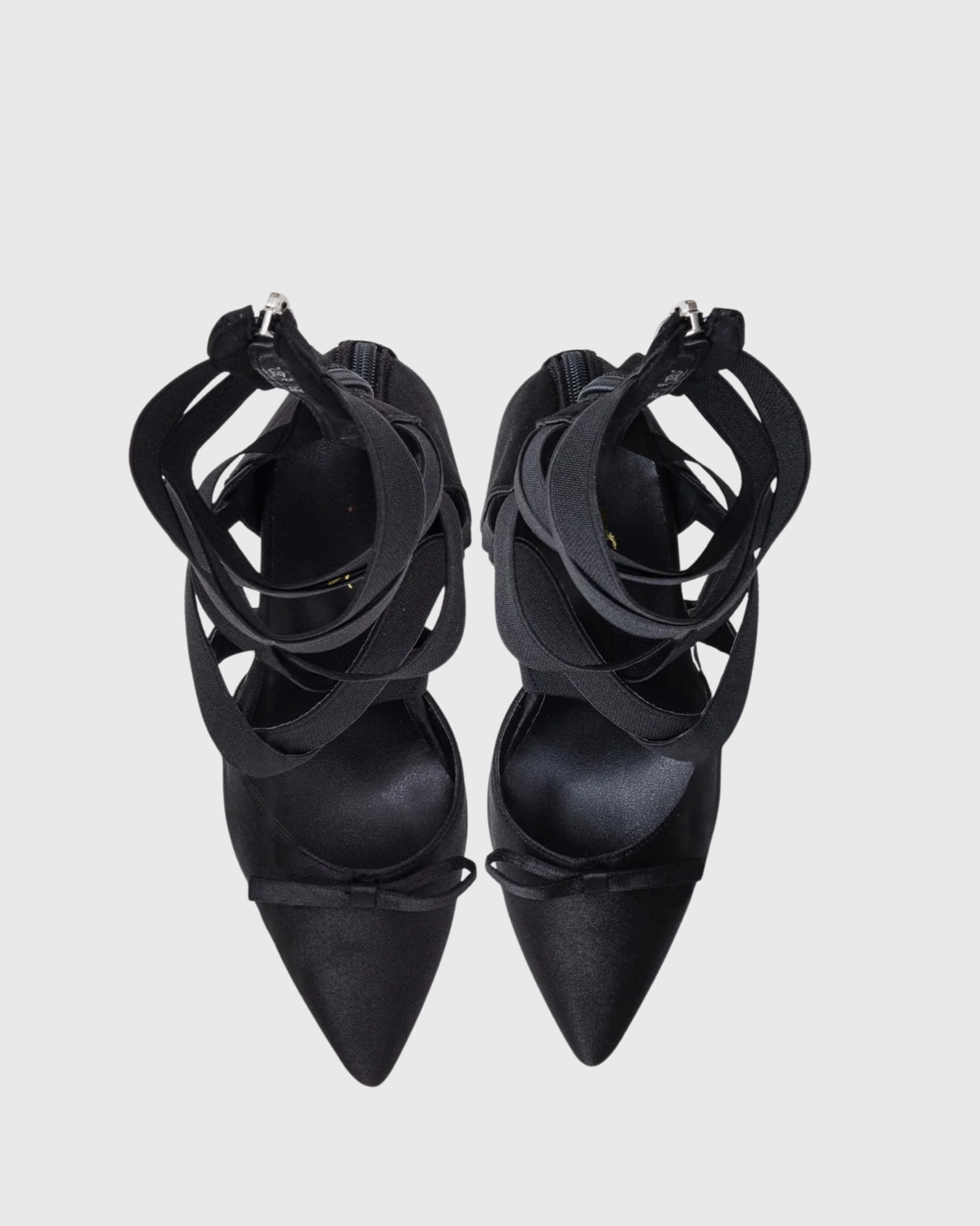 Ilanit Ribbon Gladiator Pumps In Black