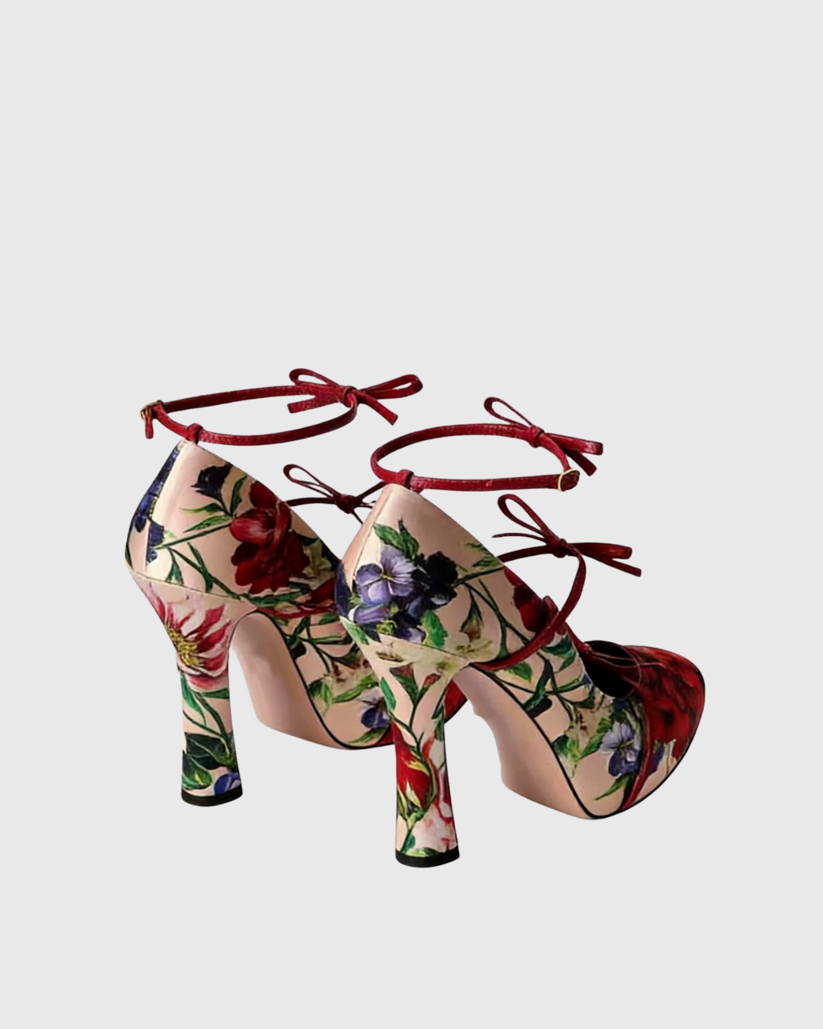 Eulalia Bow Oriental Floral Pumps