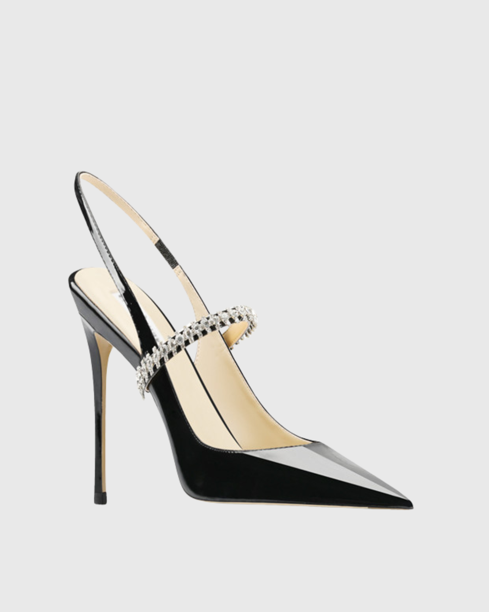 İkra Rhinestone Slingblack Pumps In Black