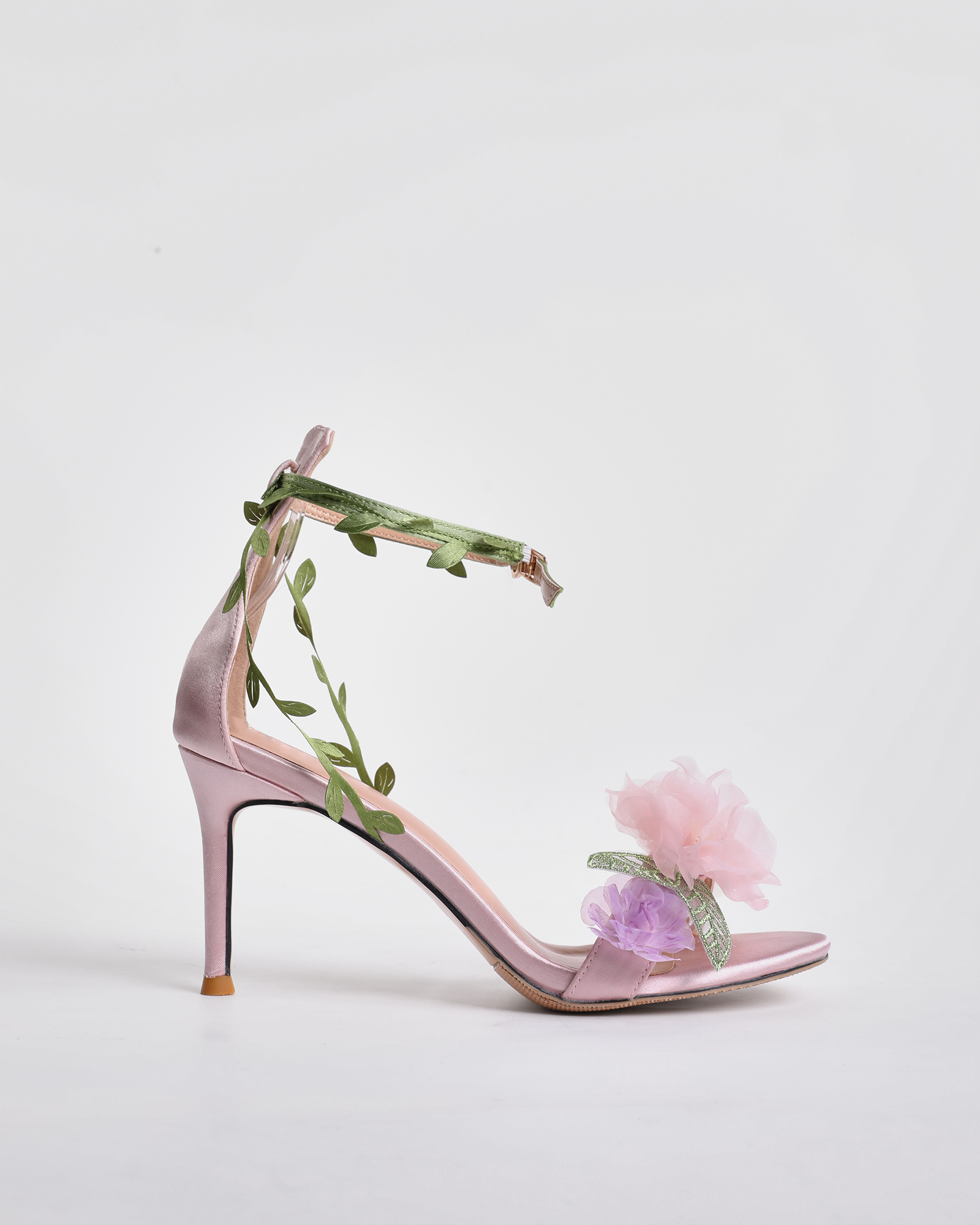Wren Floral Vine Strap Sandals In Blush