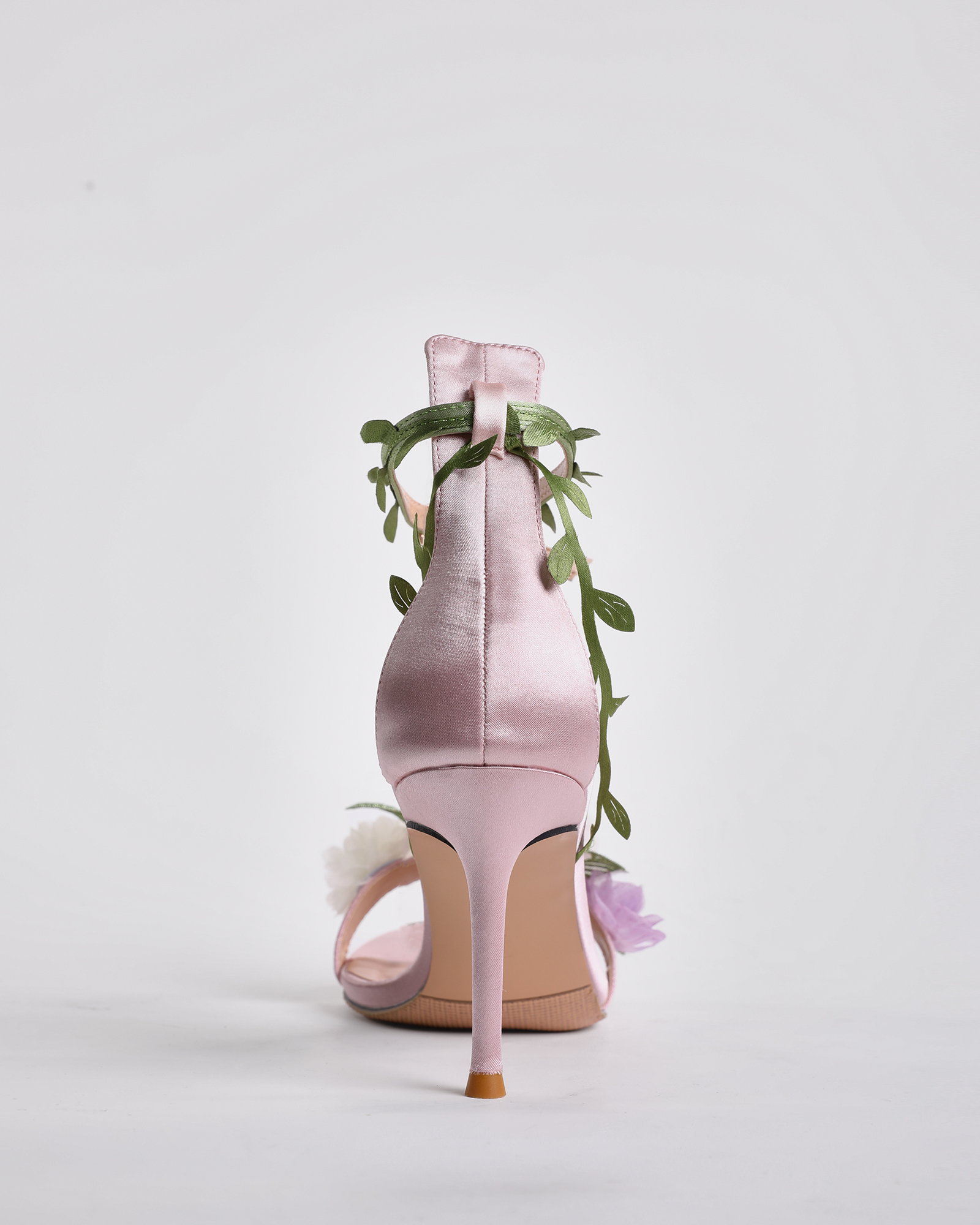 Wren Floral Vine Strap Sandals In Blush