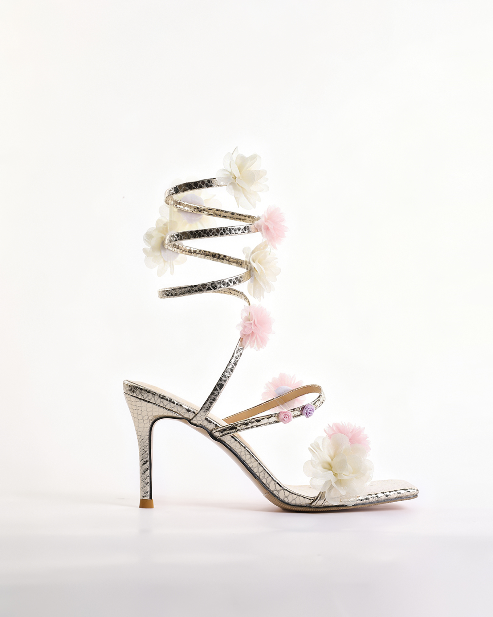 Harley Mesh Flower Snake Sandals