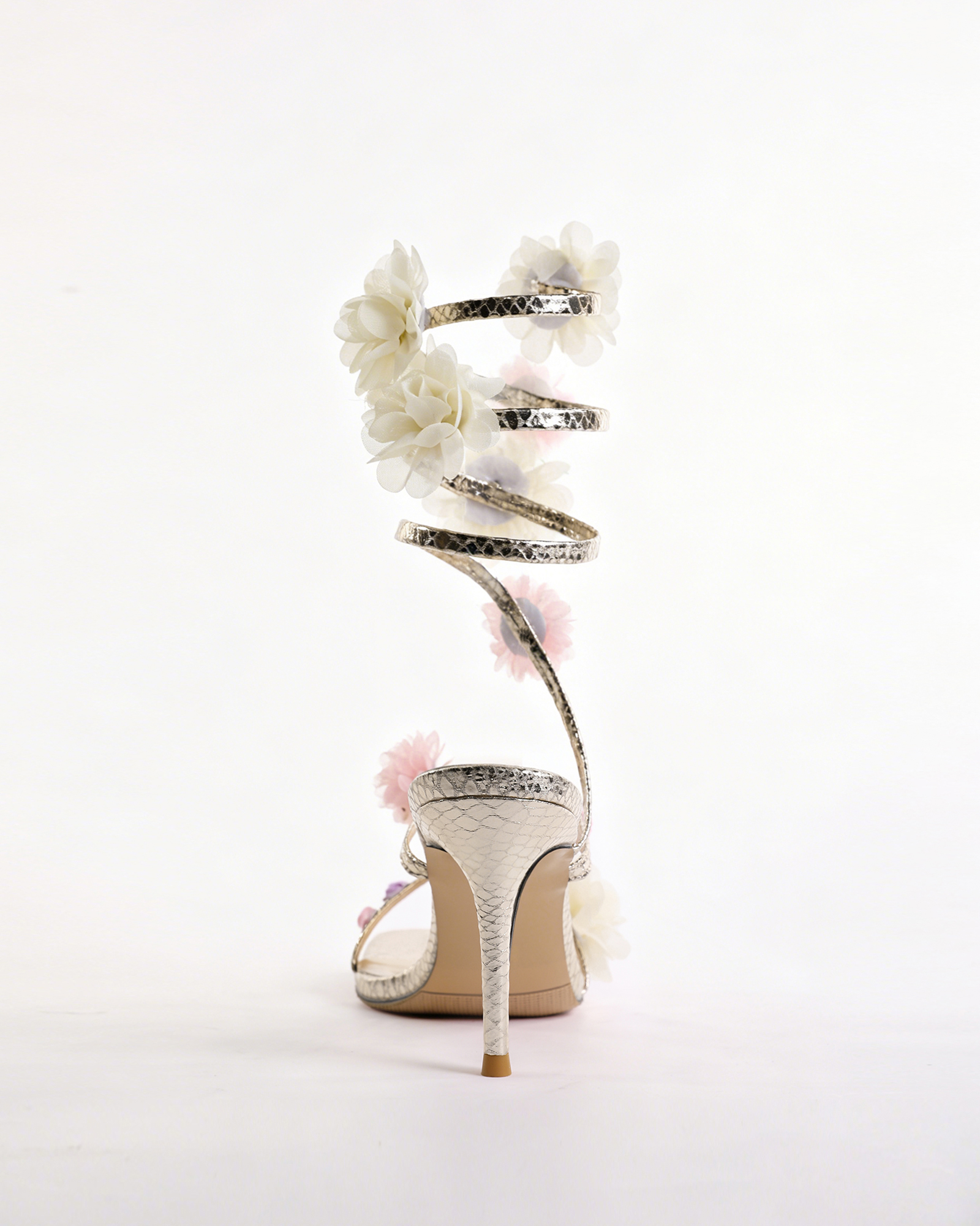 Harley Mesh Flower Snake Sandals