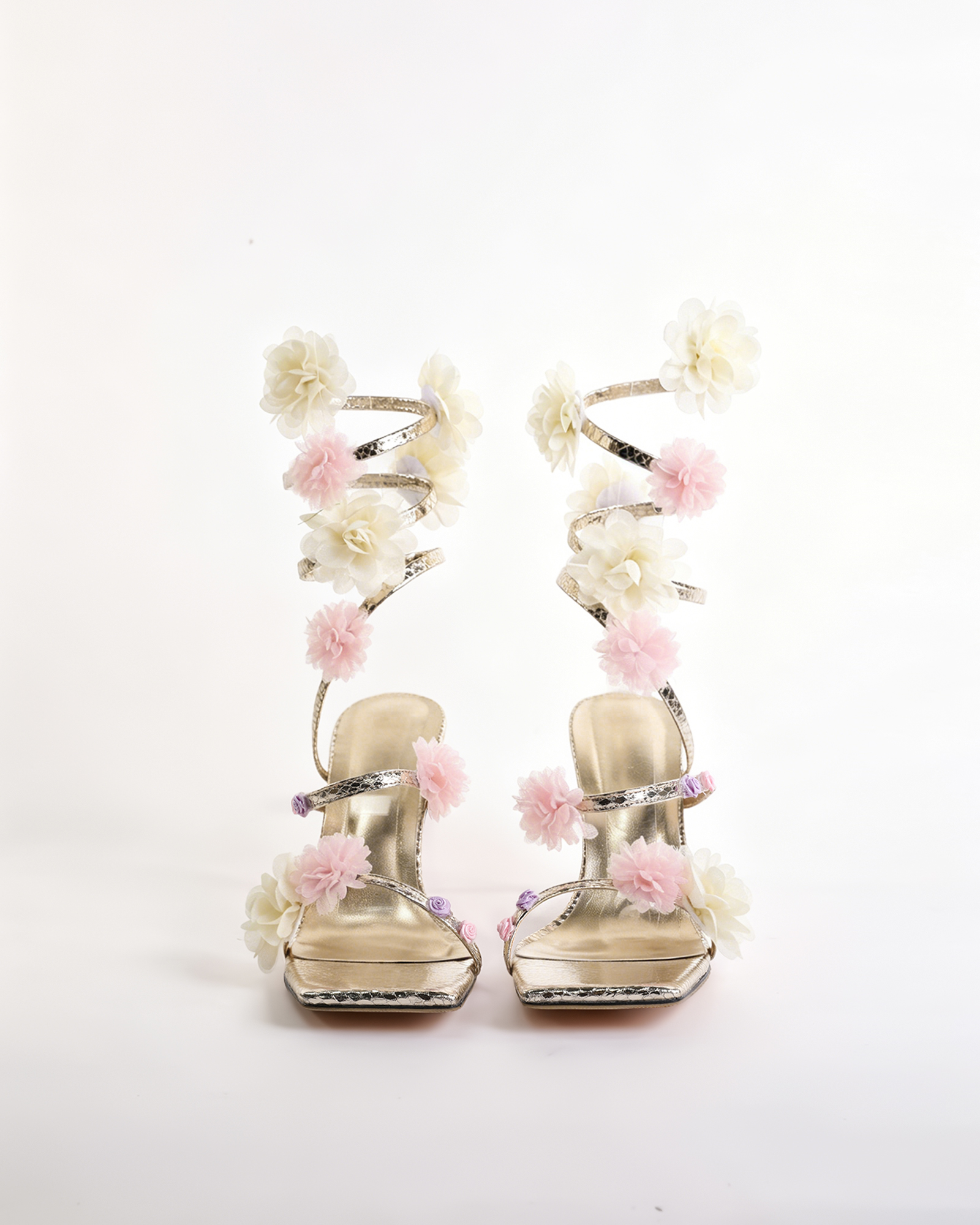 Harley Mesh Flower Snake Sandals