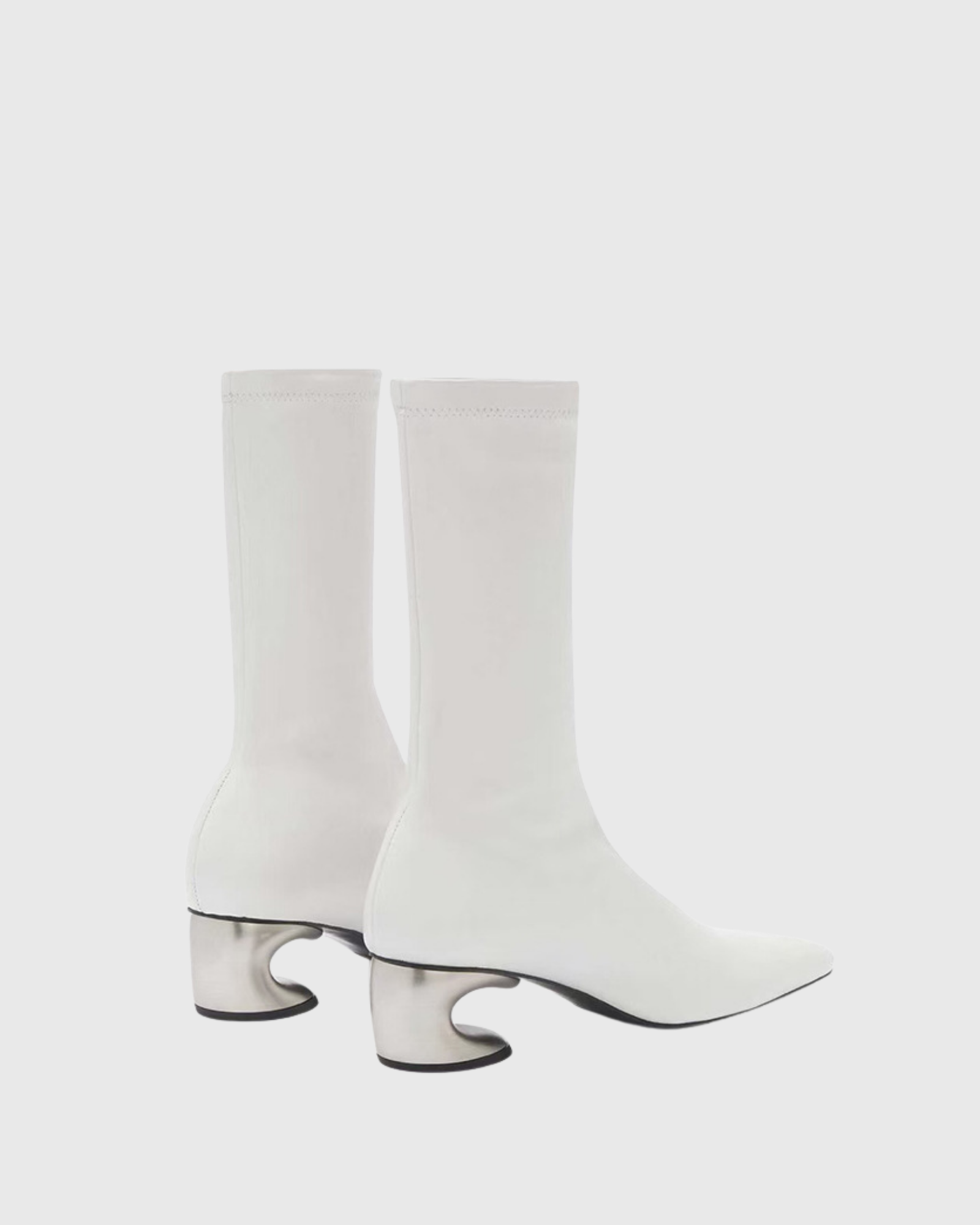 Finella Leather Ankle Boots In White