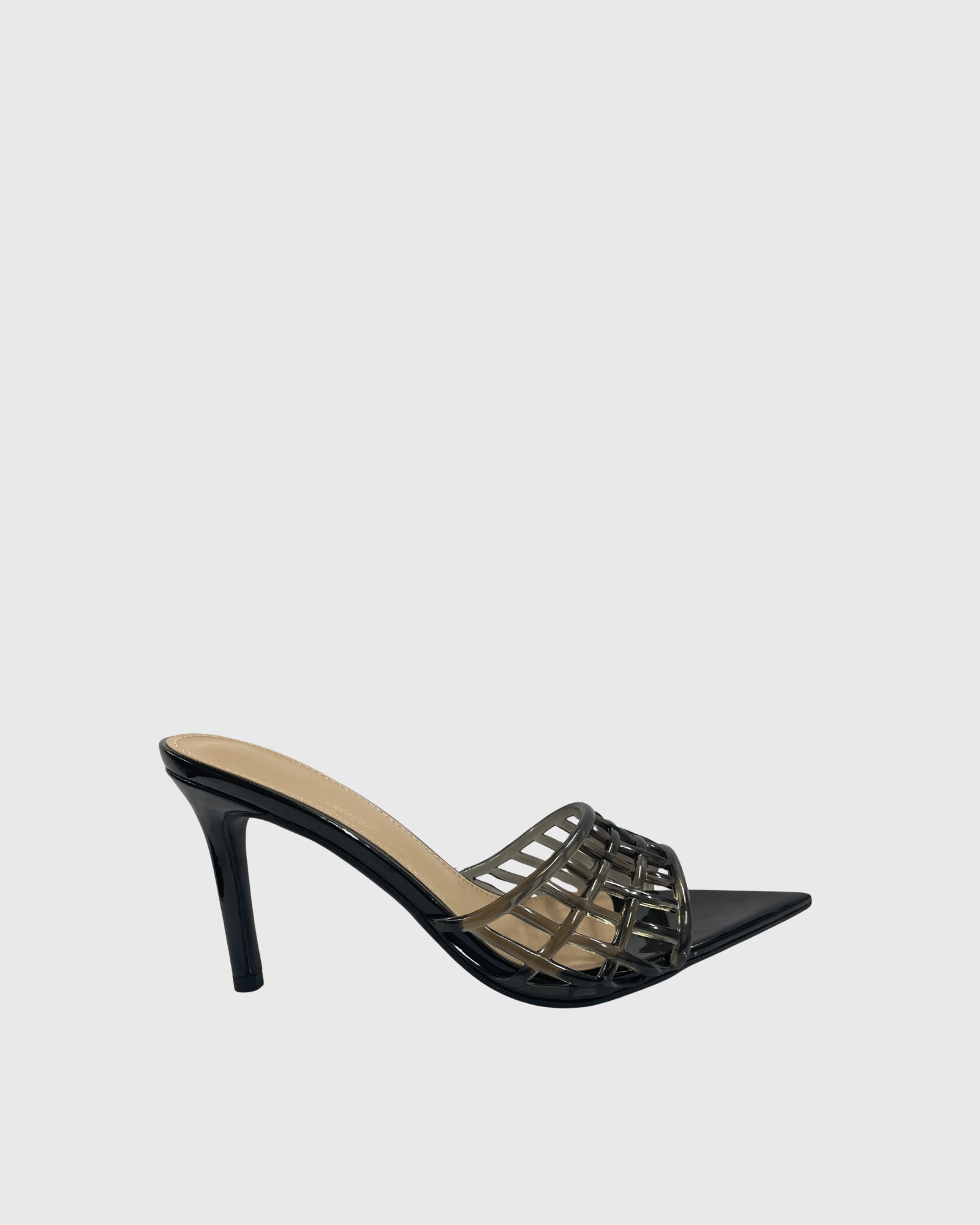 Vasha Cage Mules In Black