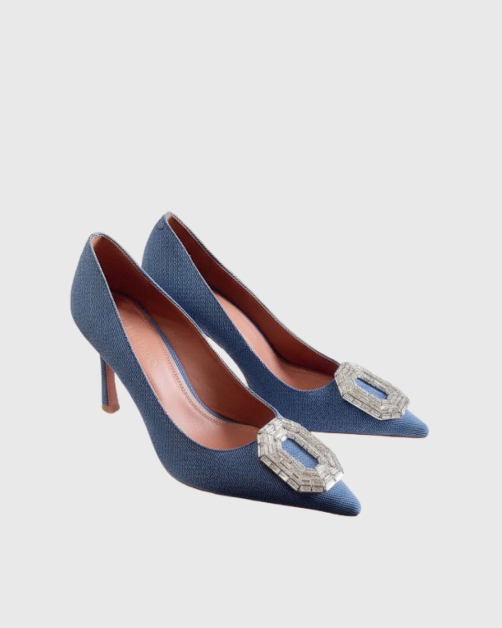 Reese Buckle Denim Pumps In Blue