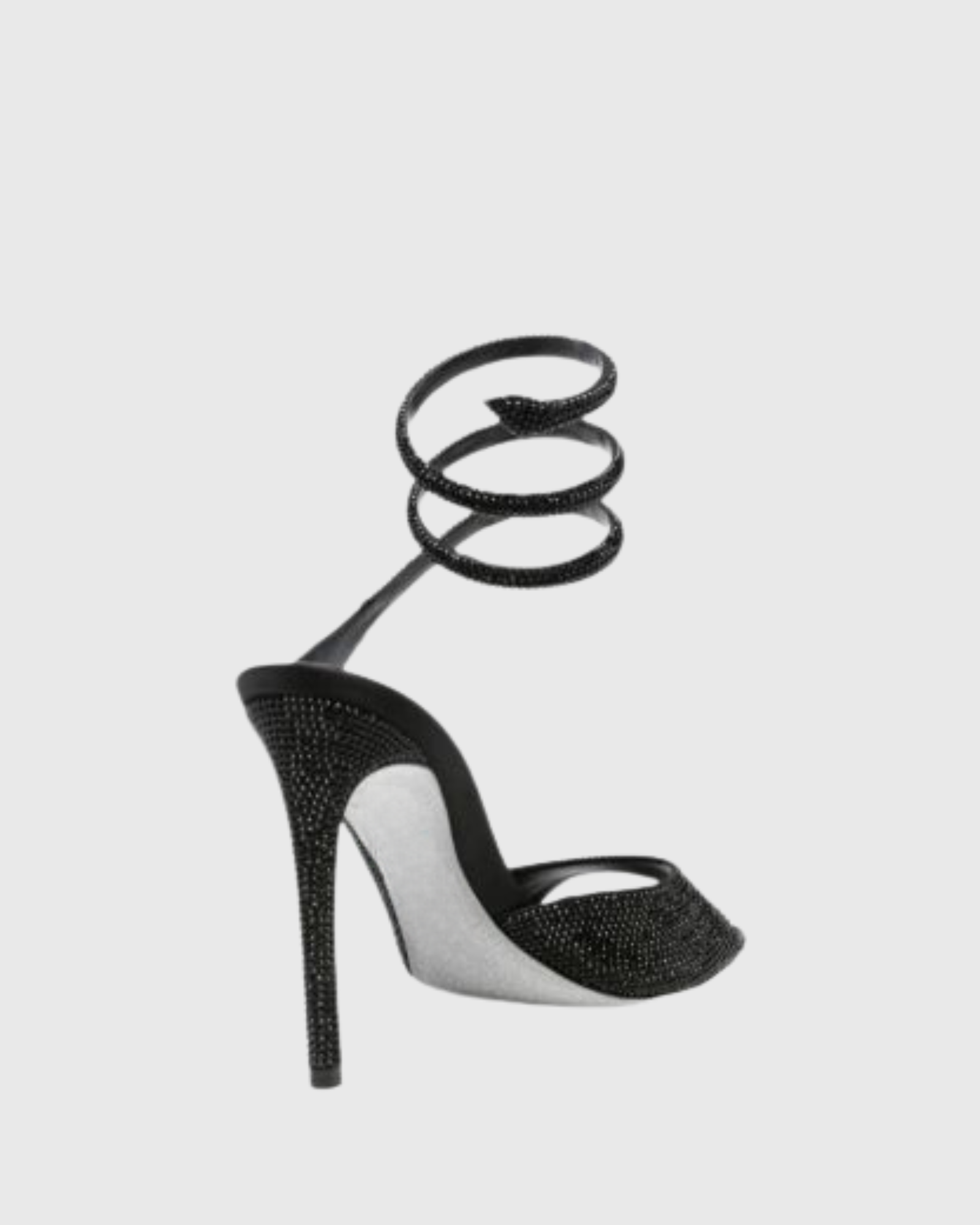 Tove Rhinestone Snake Sandals In Black