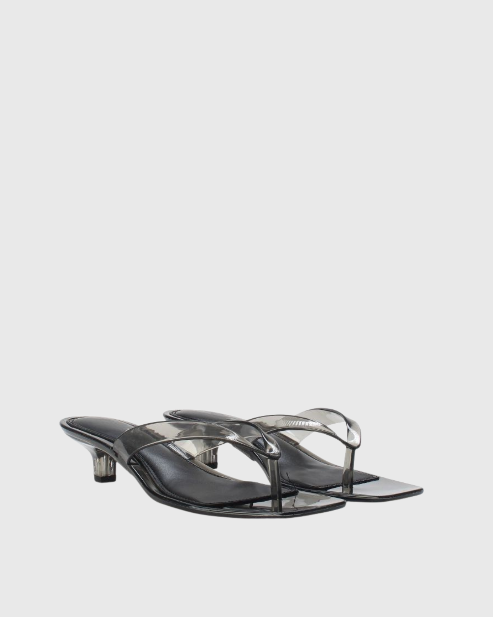 Izadi Thong Jelly kitten Heels In Black