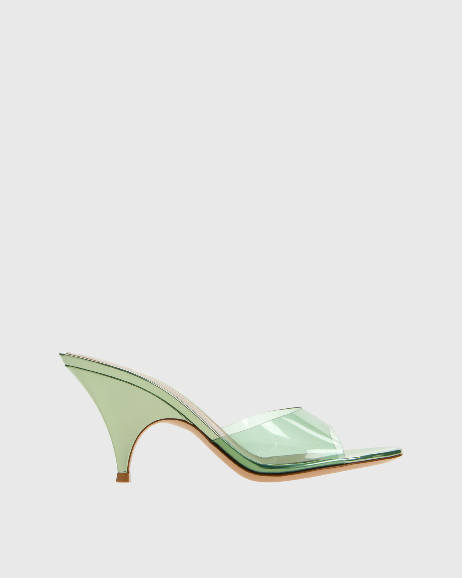 Izumi Jelly Mules In Icy Green