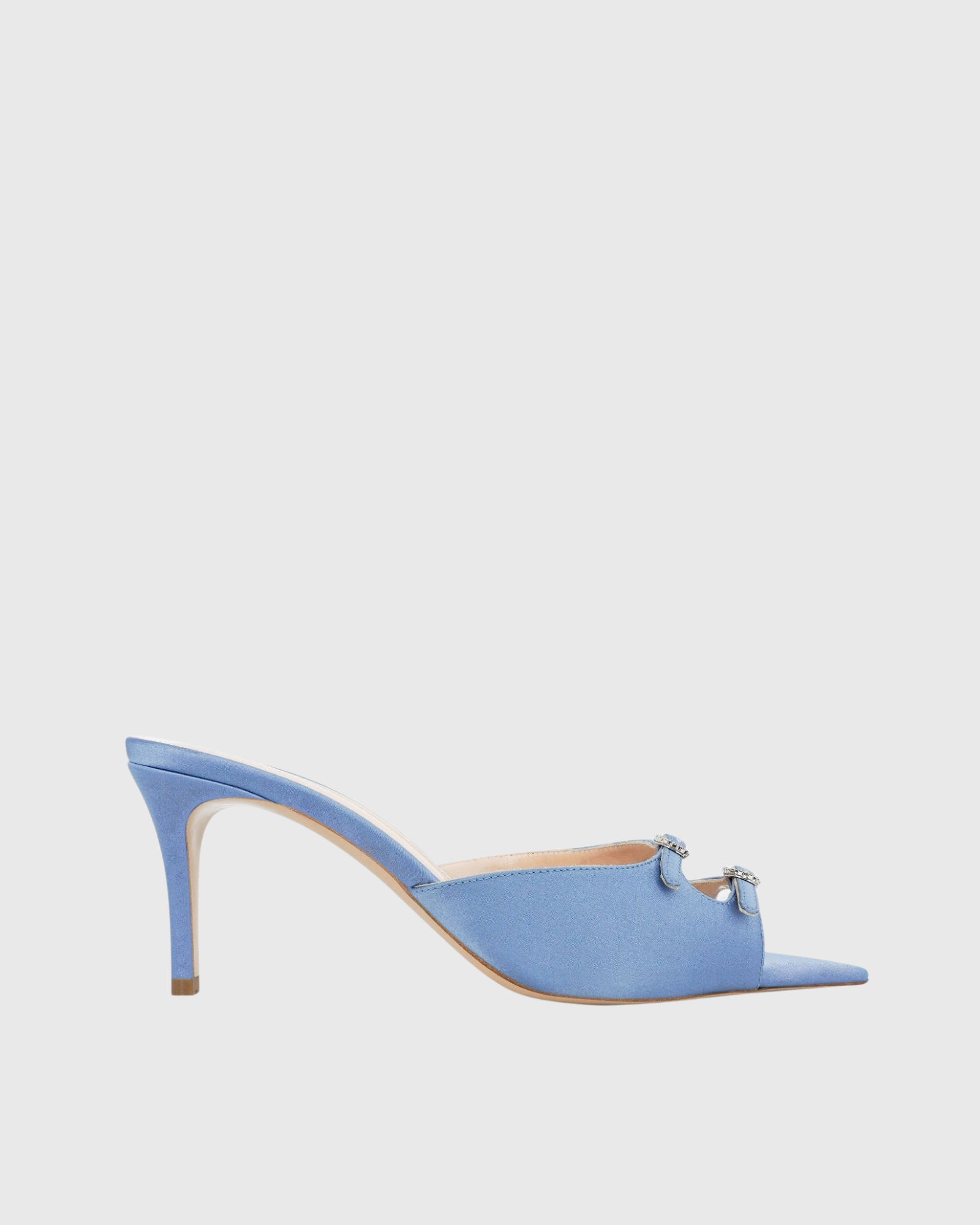 Jaciara Satin Mules In Blue
