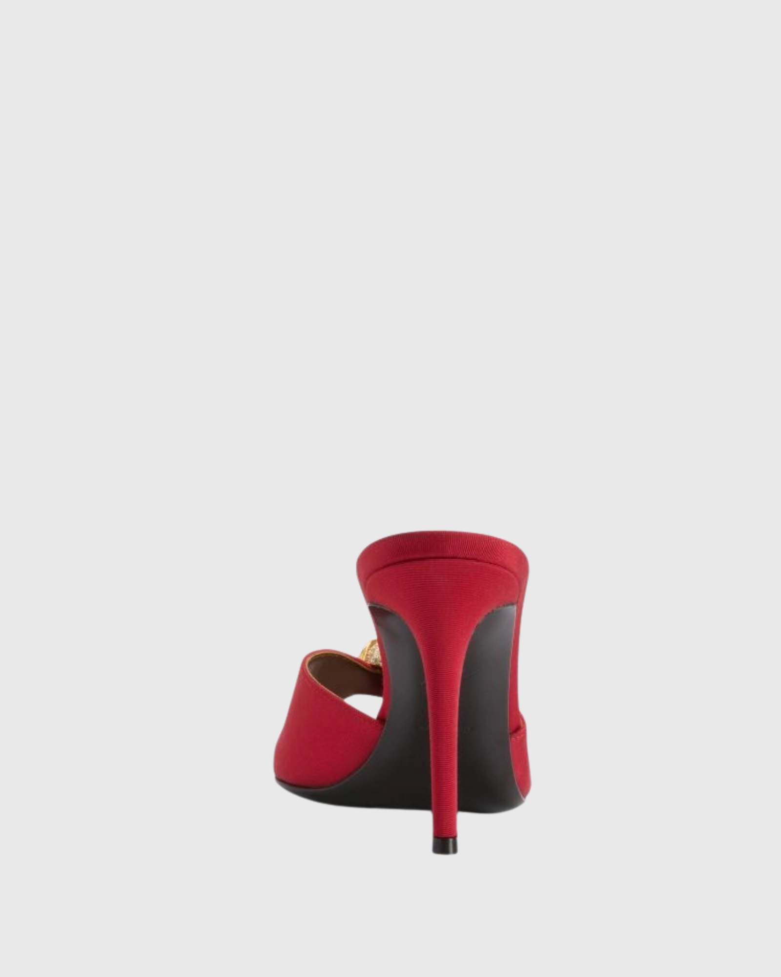 Crowe Satin Rhinestone Mules In Red