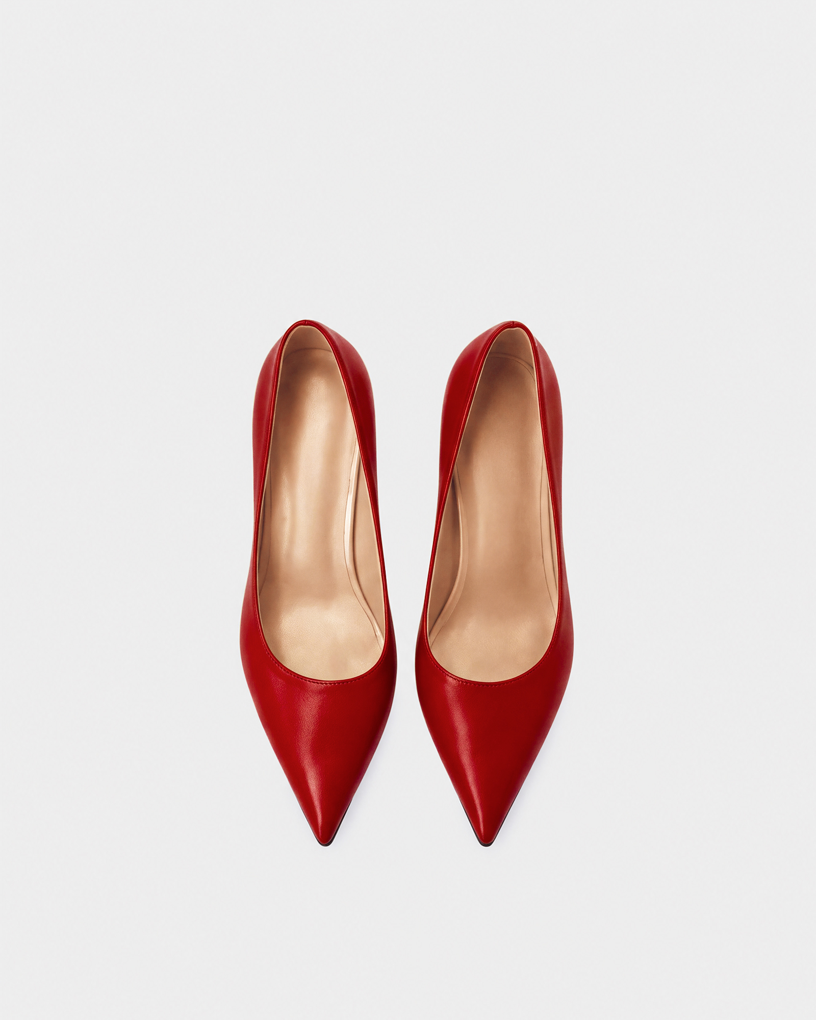 Roxie Sculptural Gun Heels In Red