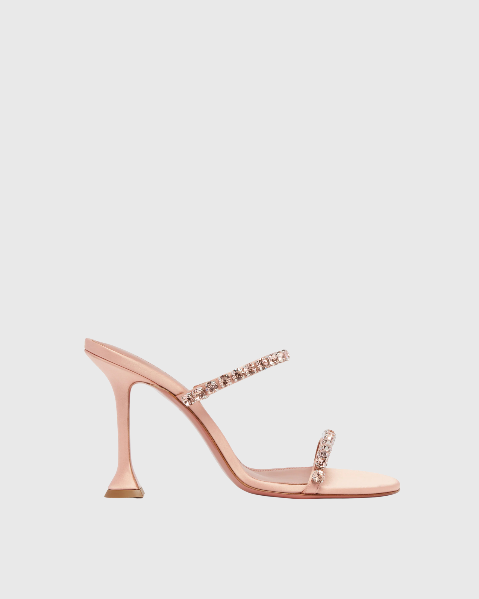 Cynara Rhinestone Stiletto Mules In Nude