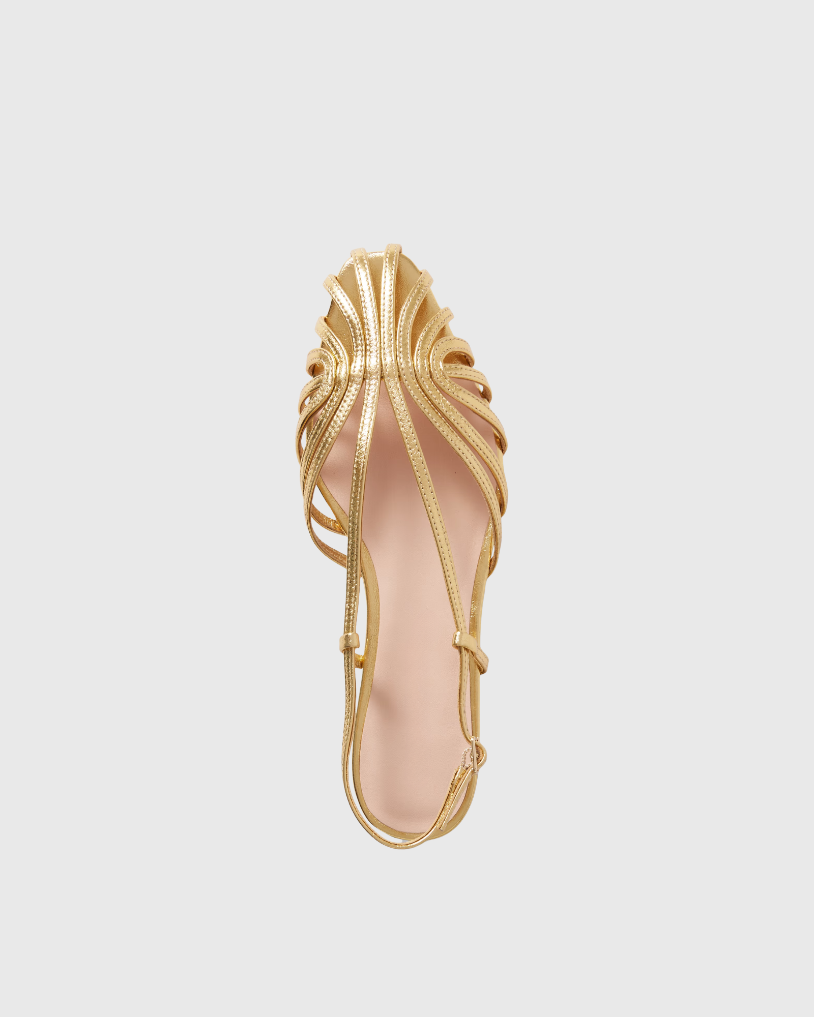 Zorelle Strap Slingback Flats In Gold