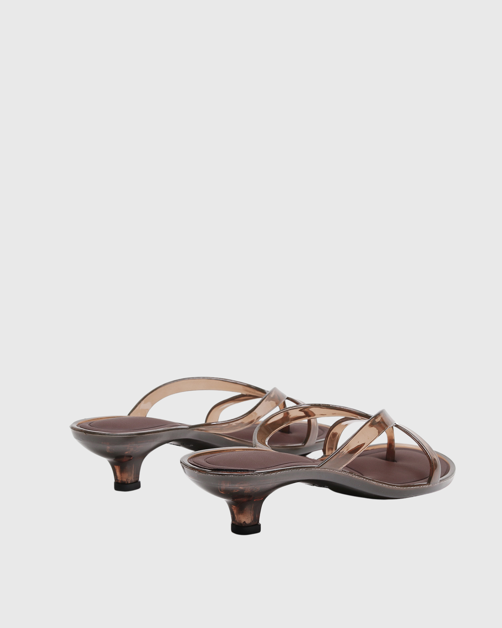 Kaevia Jelly PVC Thong Slippers In Brown 
