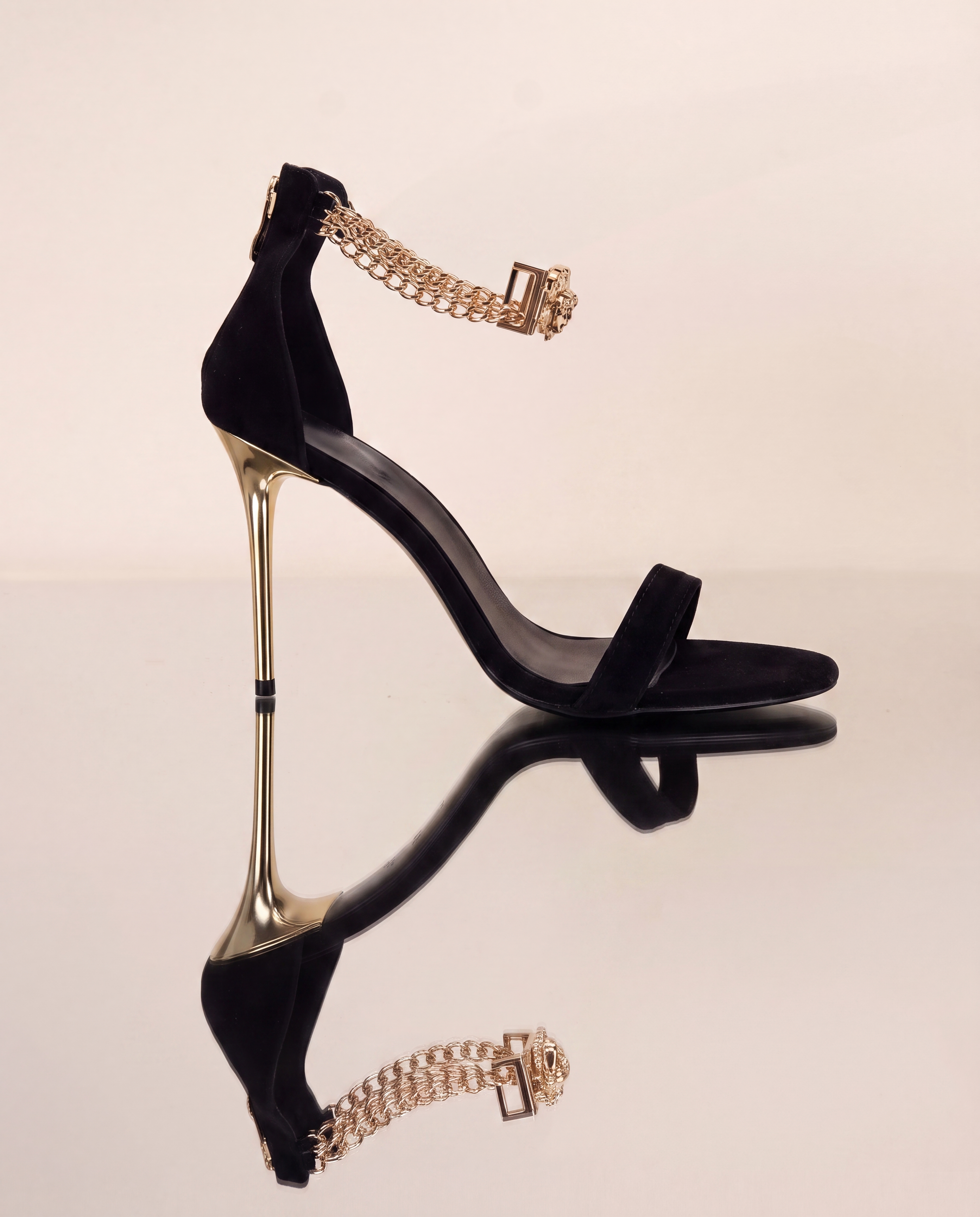 Leonora Gold Chain Strap Sandals