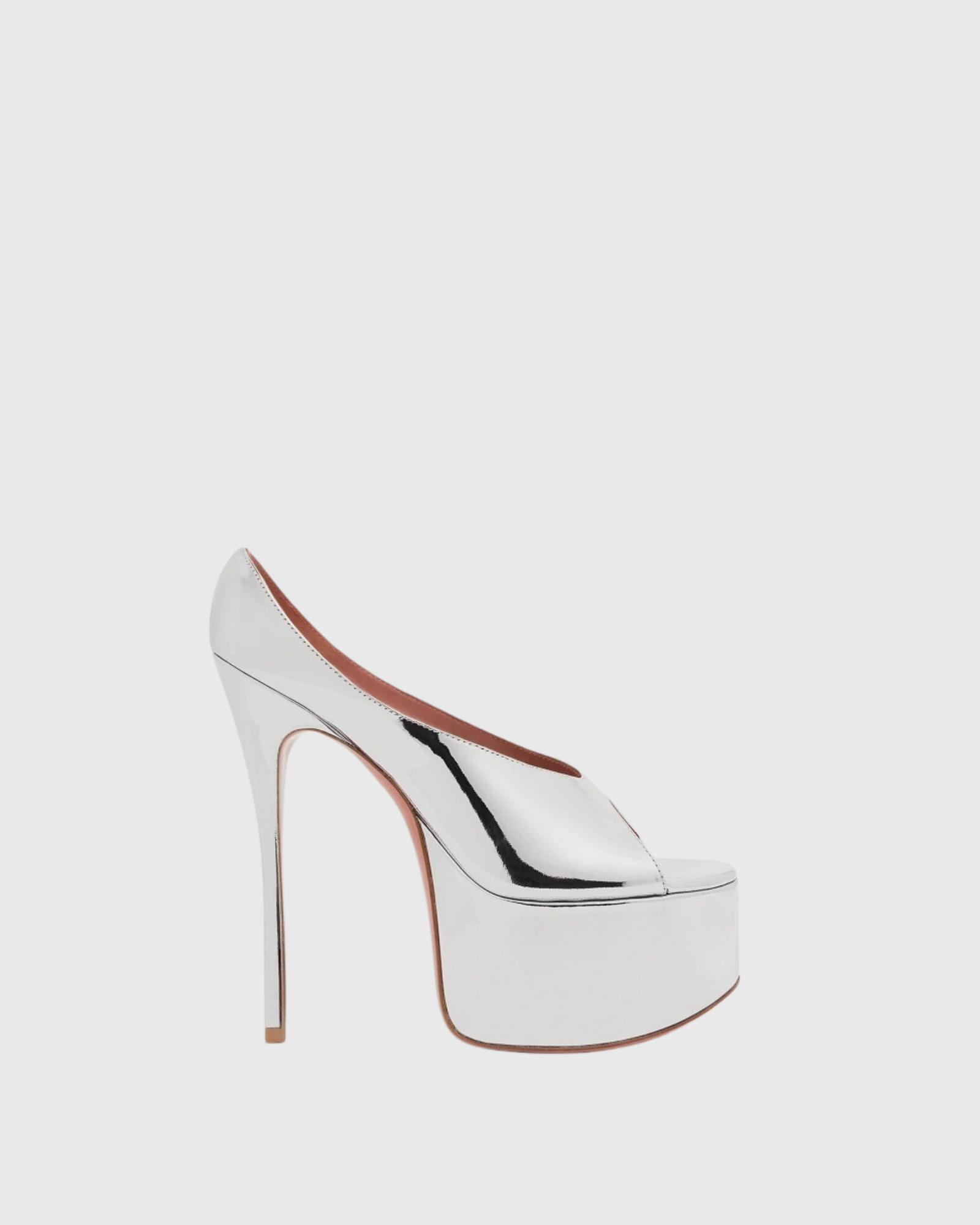 Leyla Metallic Platform Heels In Sliver