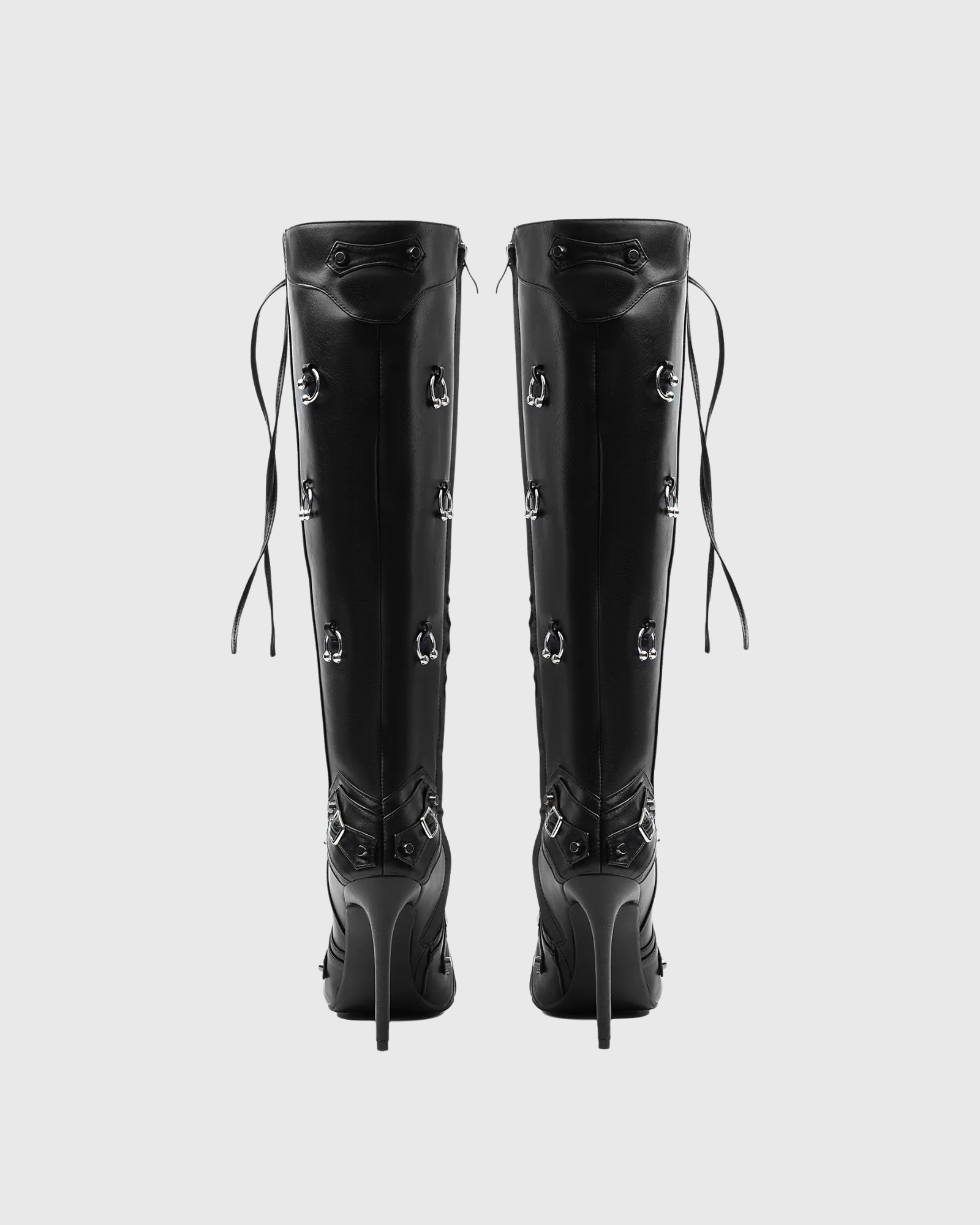 Liam Leather Knee High Boots In Black
