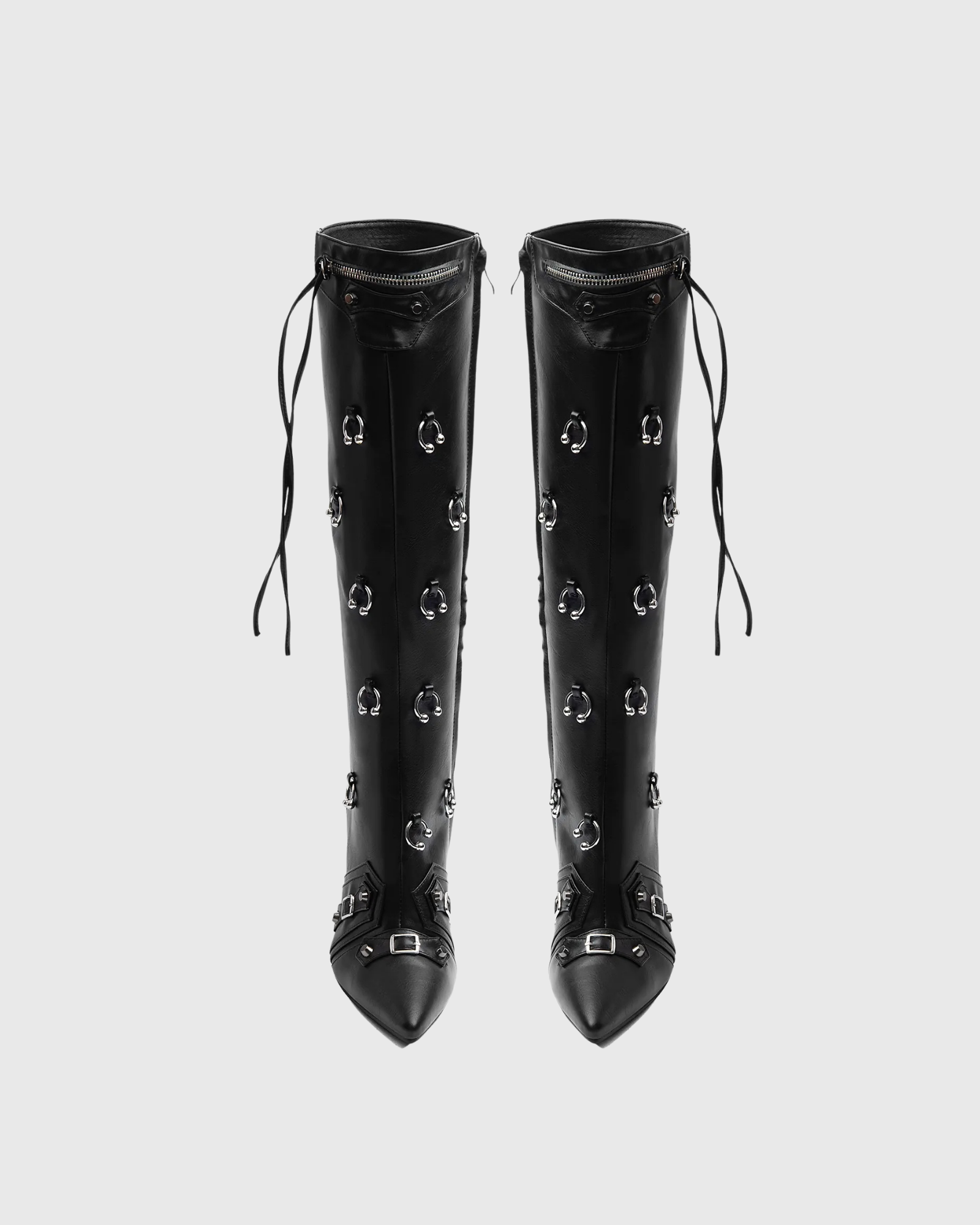 Liam Leather Knee High Boots In Black