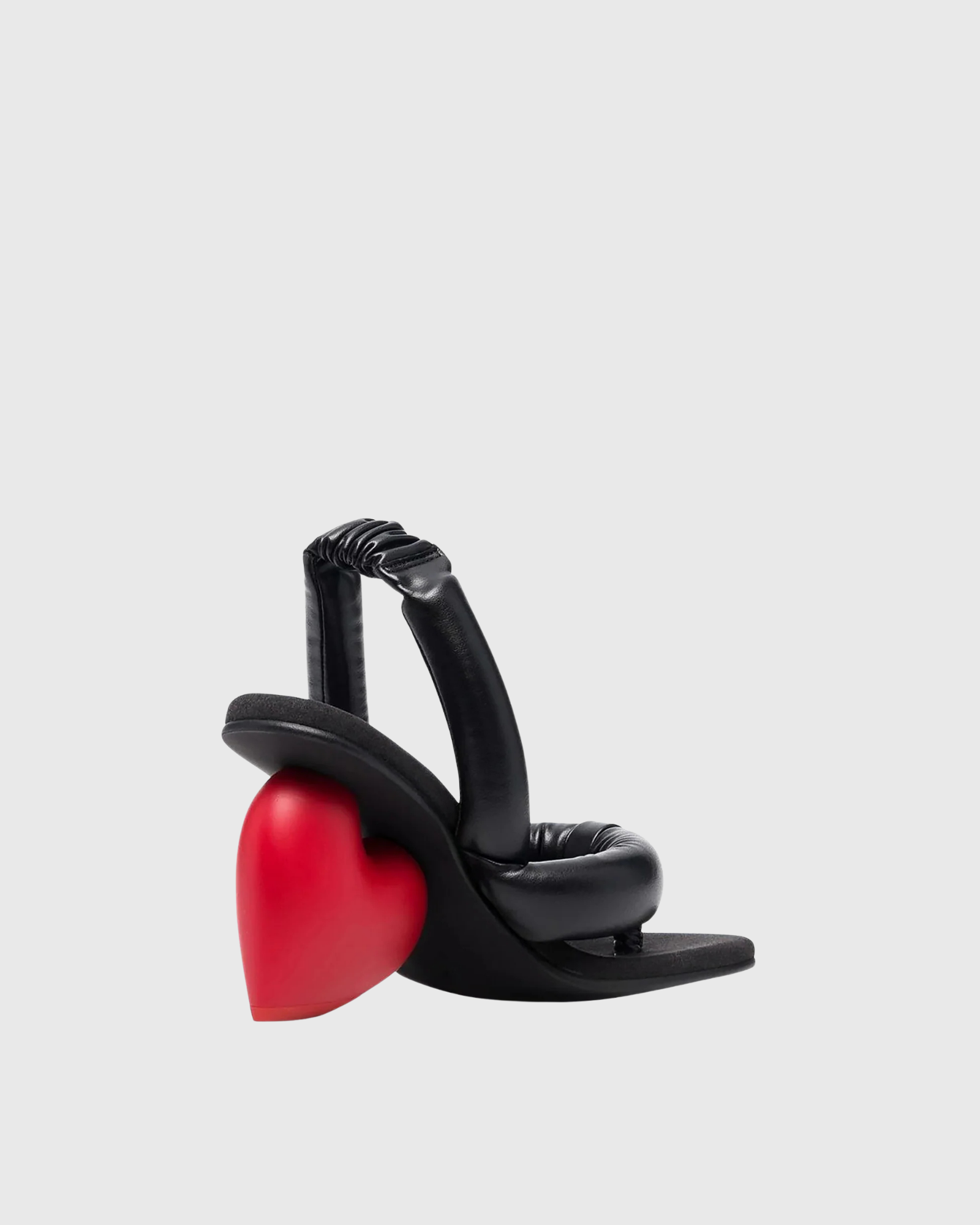 Alessia Slingback Heart Thong Sandals In Black