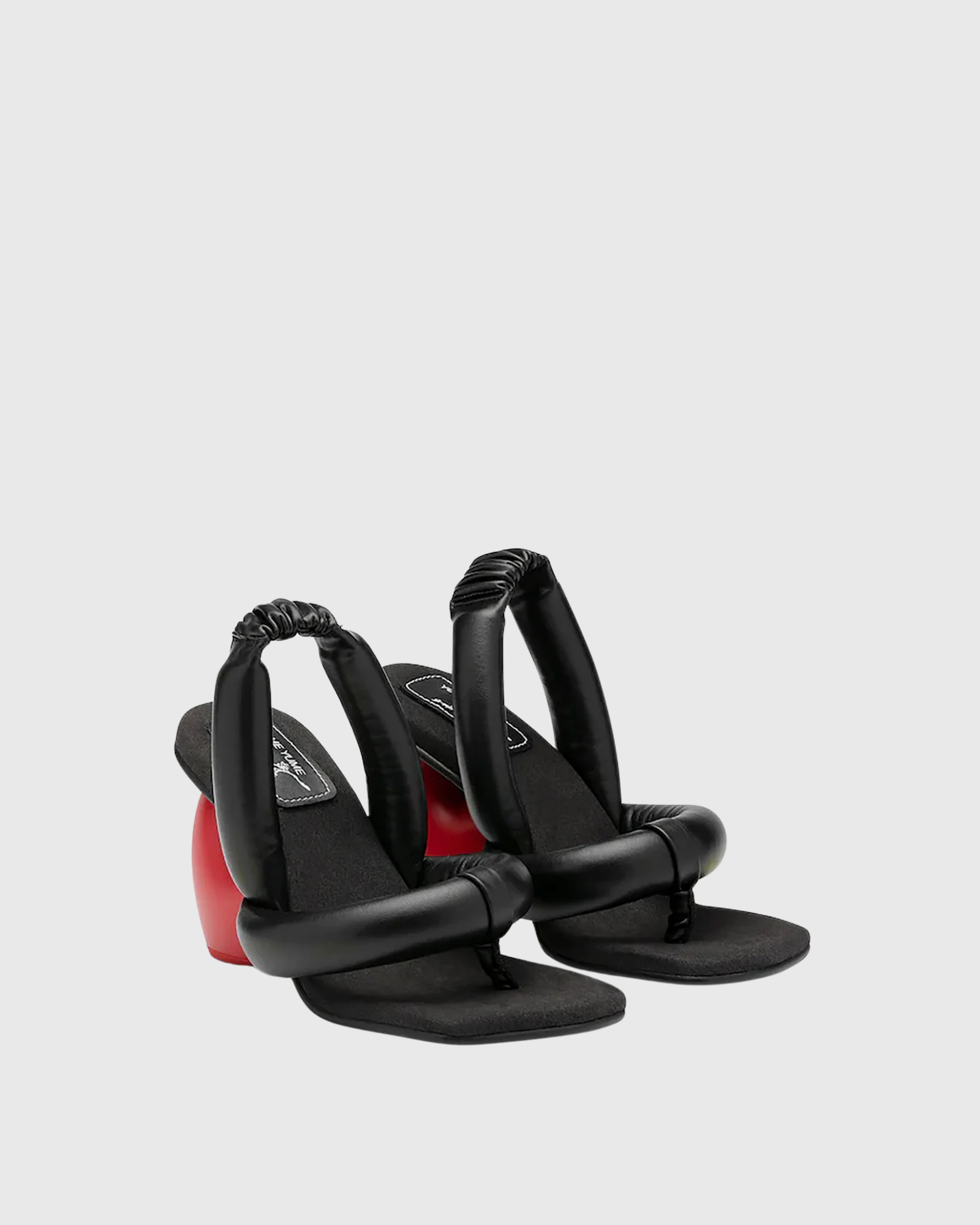 Alessia Slingback Heart Thong Sandals In Black
