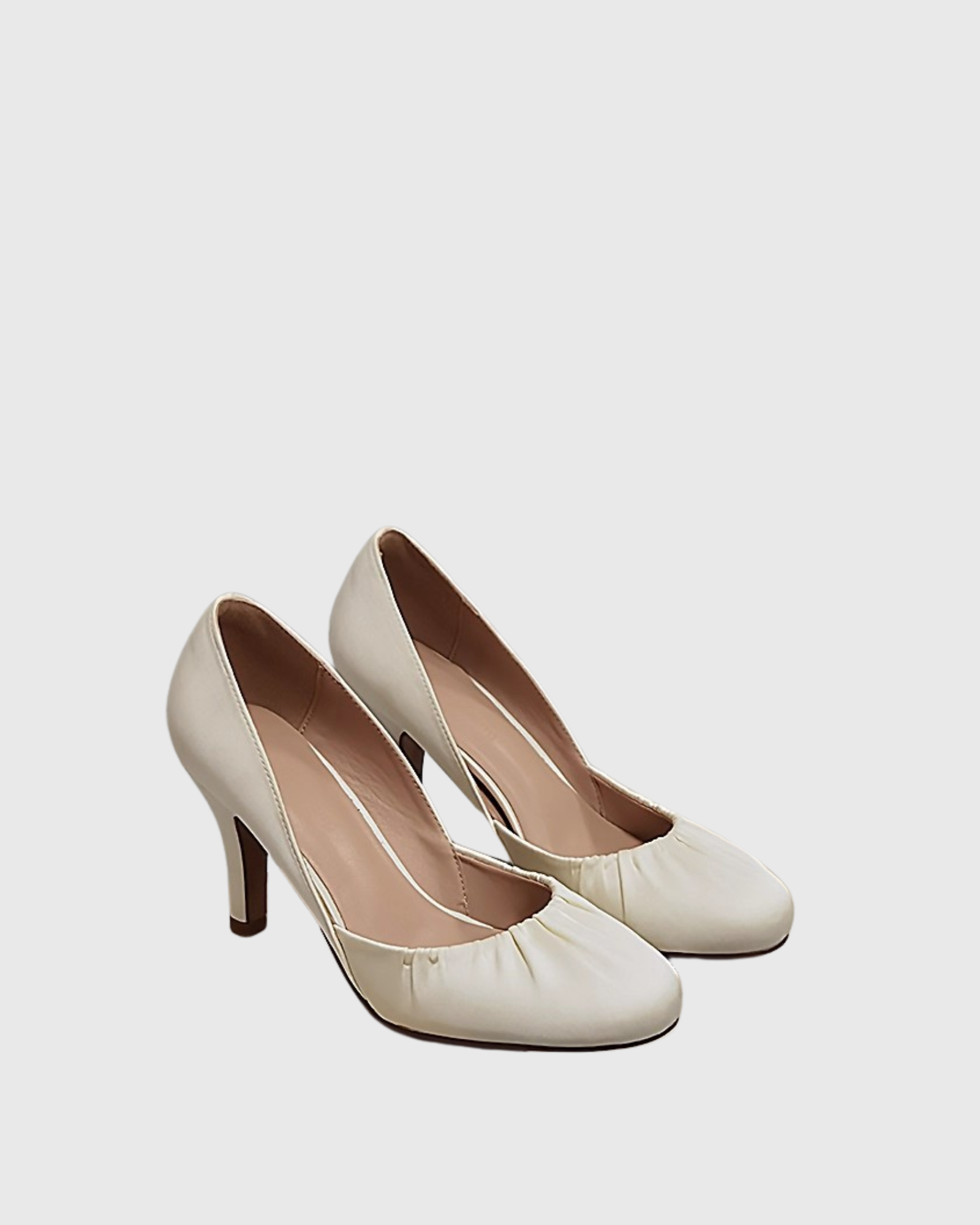 Vintage Ruched Leather Pumps